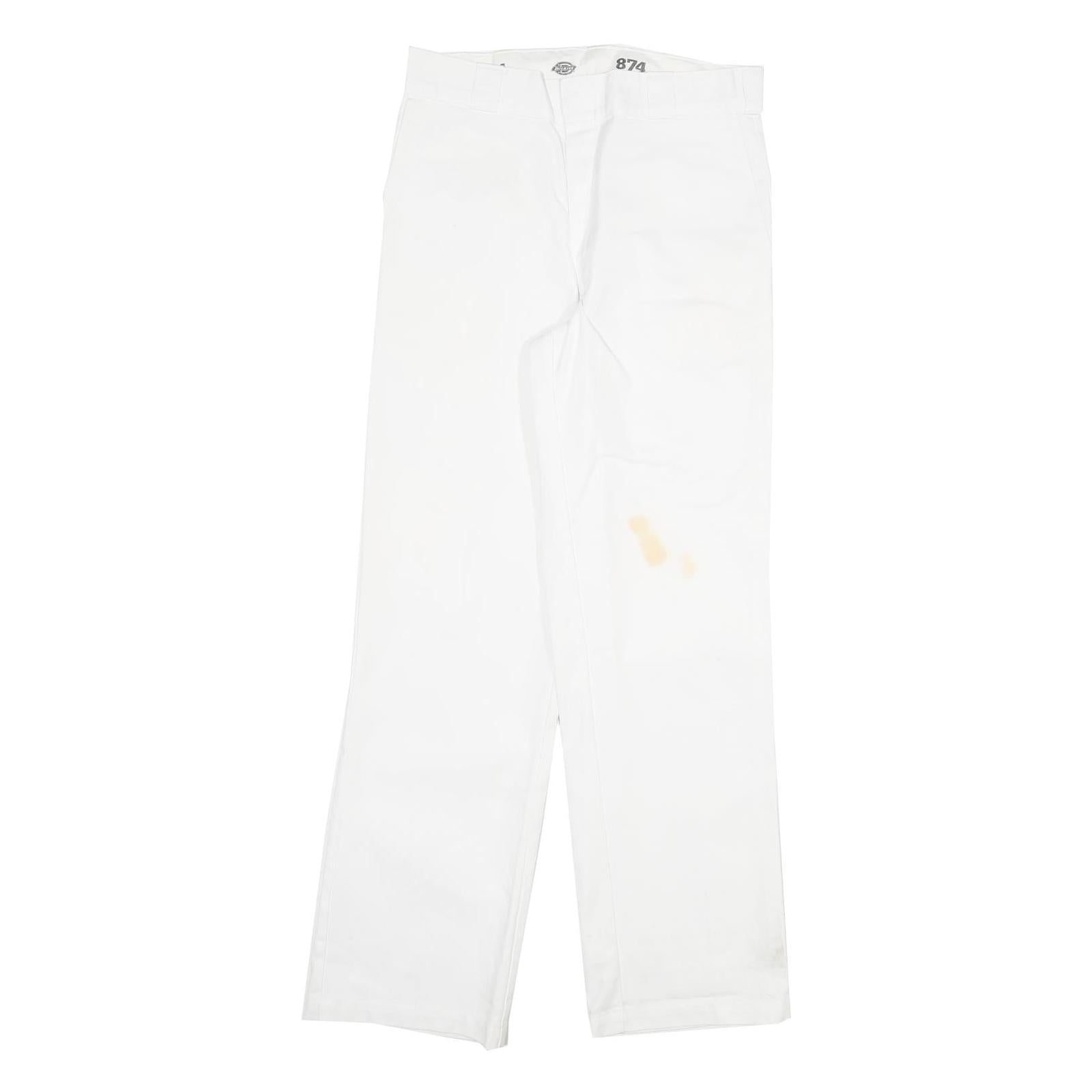 DICKIES Mens White Regular Fit Straight Denim Jeans W30 L31 Workwear Zip Closure Refurbished - N/A refurbished available on Cerqular