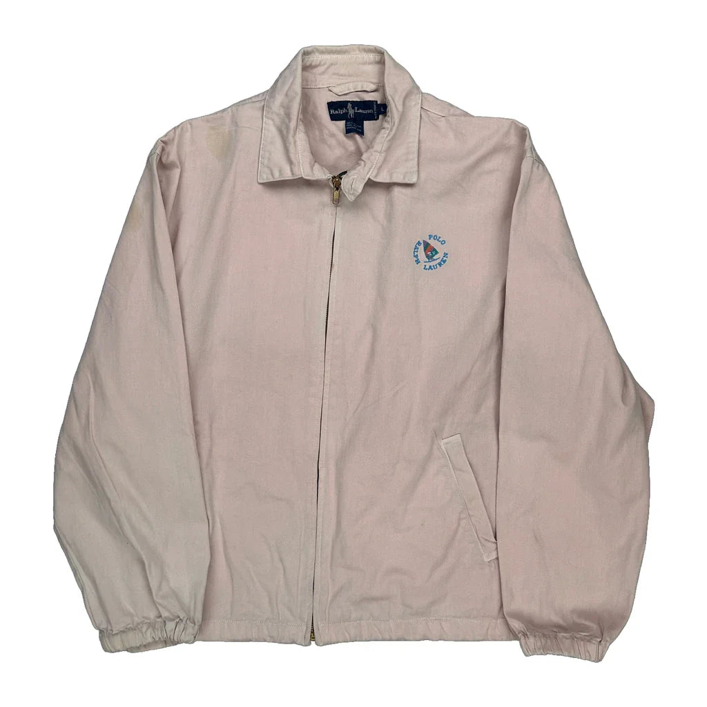 Ralph Lauren Harrington Jacket - Large Pink Cotton Refurbished - Thrifted (note: this is a term often used to describe second- refurbished available on Cerqular