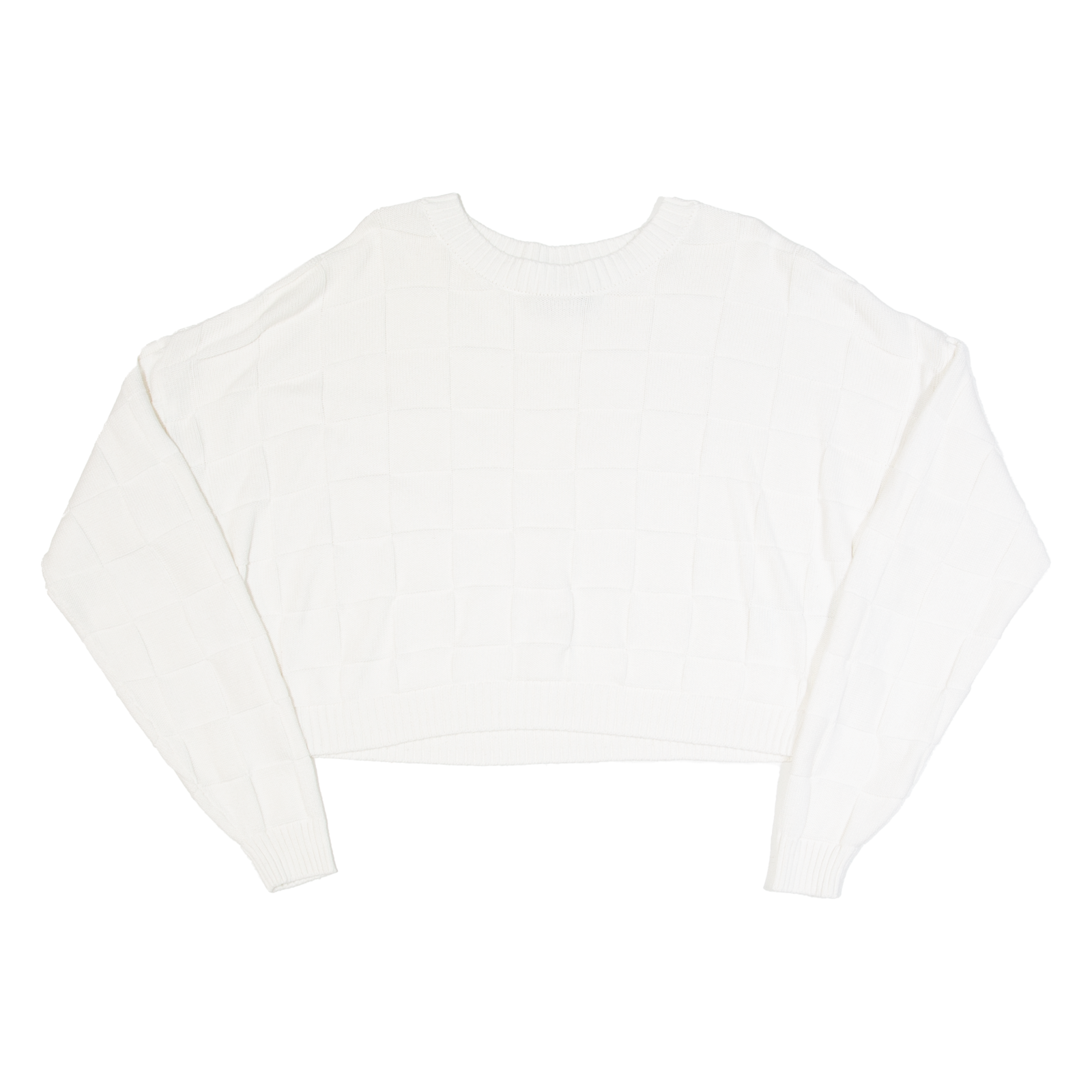 HOLLISTER Cropped Womens Jumper Cream Tight Knit L Refurbished - N/A refurbished available on Cerqular