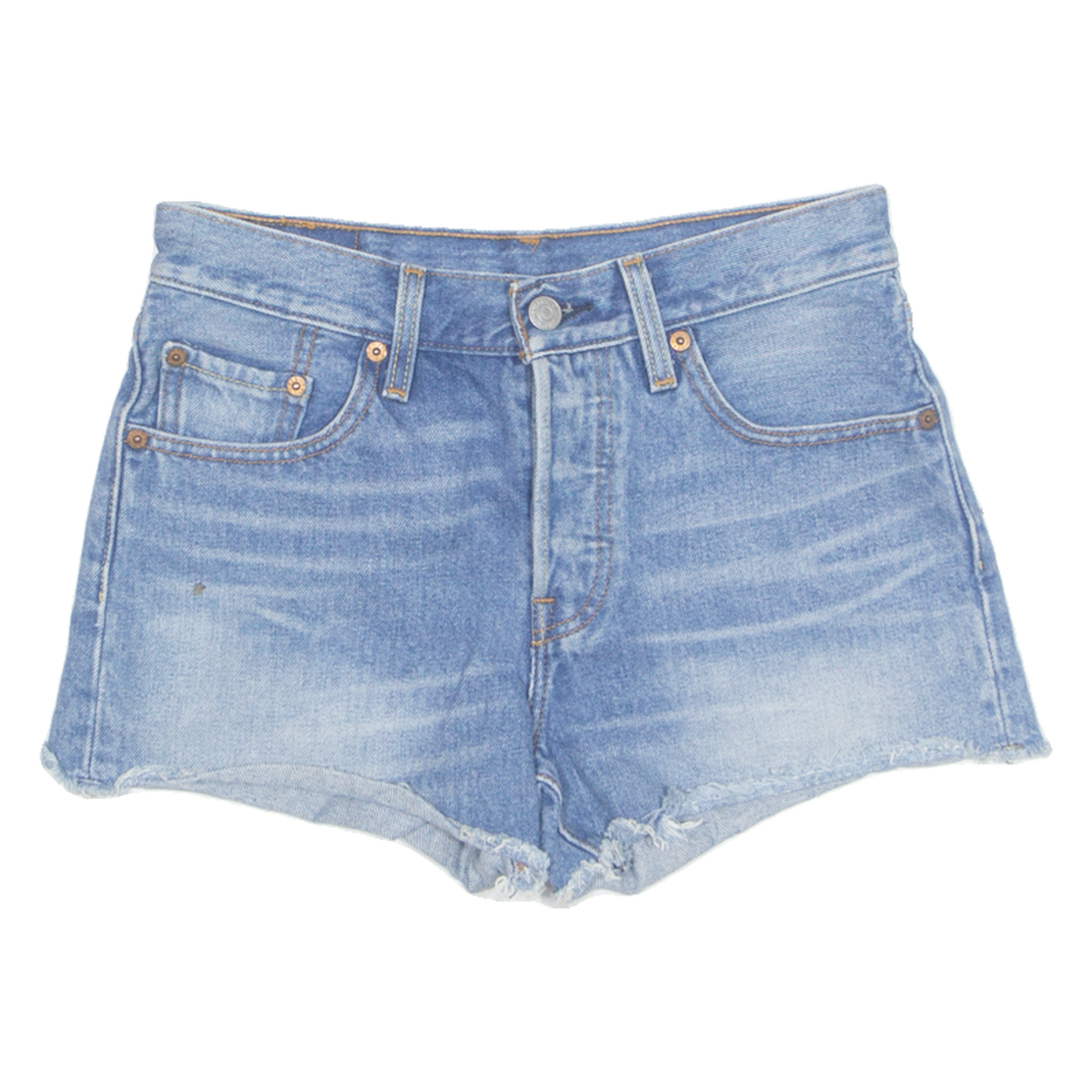 LEVI'S Cut Off Womens Denim Shorts Blue Relaxed S W27 Refurbished - N/A refurbished available on Cerqular