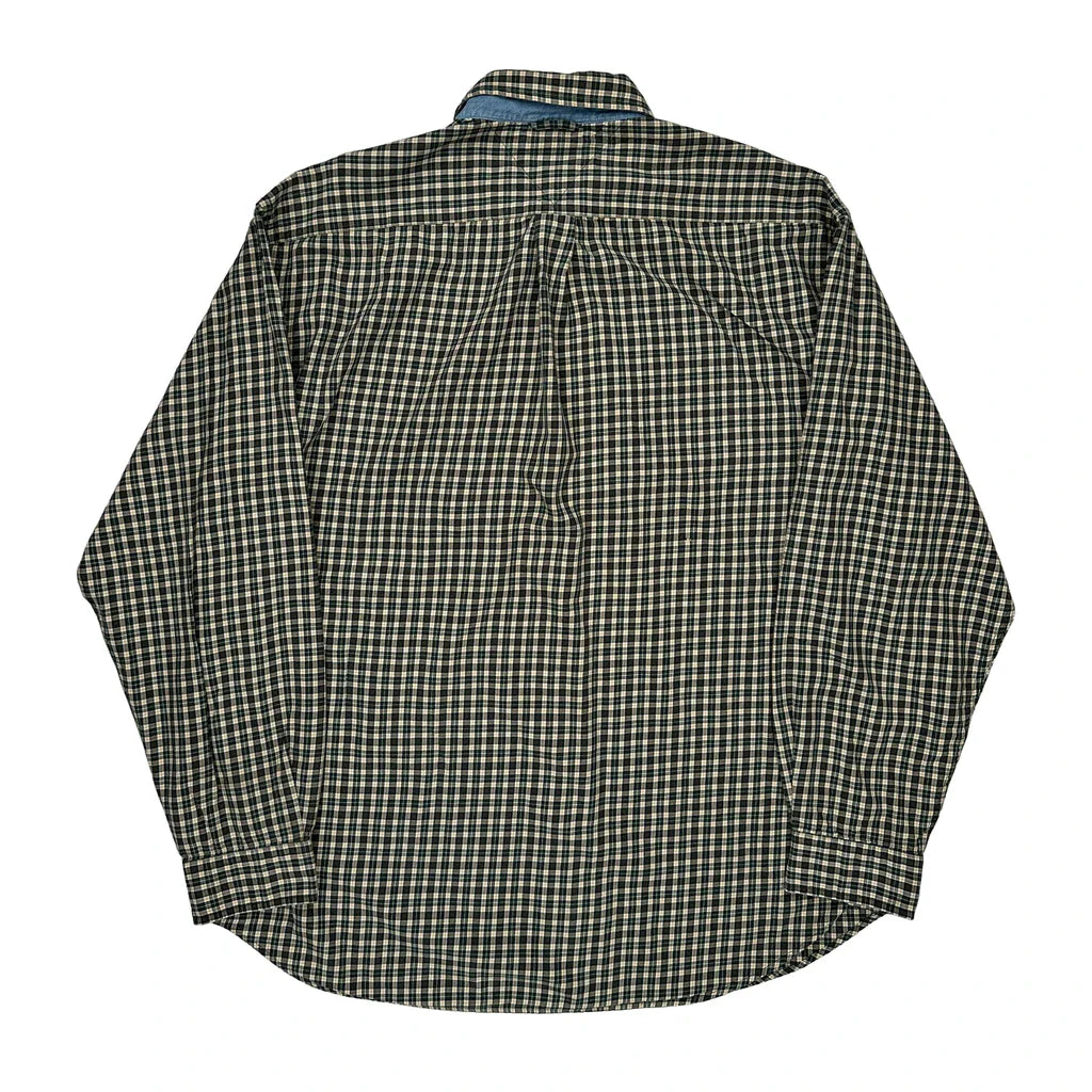 Tommy Hilfiger Checked Shirt - XL White Cotton Refurbished - Thrifted (note: this is a term often used to describe second- refurbished available on Cerqular