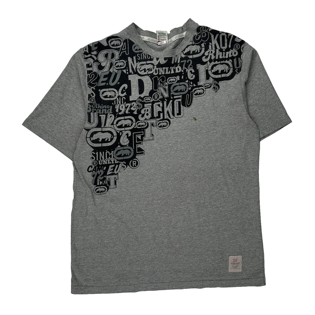 Ecko Unltd T-Shirt - XL Grey Cotton Refurbished - Thrifted (note: this is a term often used to describe second- refurbished available on Cerqular