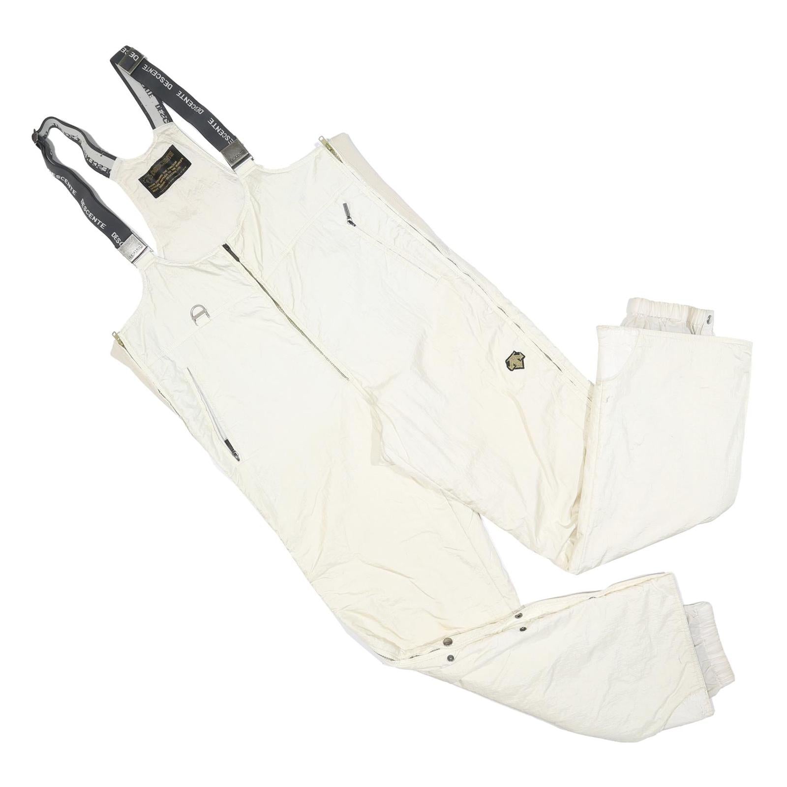 DESCENTE Womens White Dungarees Regular Fit Polyester Blend Size L W40 L32 Refurbished - N/A refurbished available on Cerqular