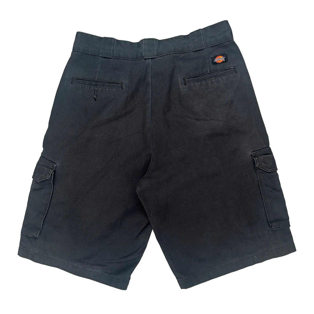 Dickies Cargo Shorts - 36W 11L Black Cotton Refurbished - Thrifted (note: this is a term often used to describe second- refurbished available on Cerqular