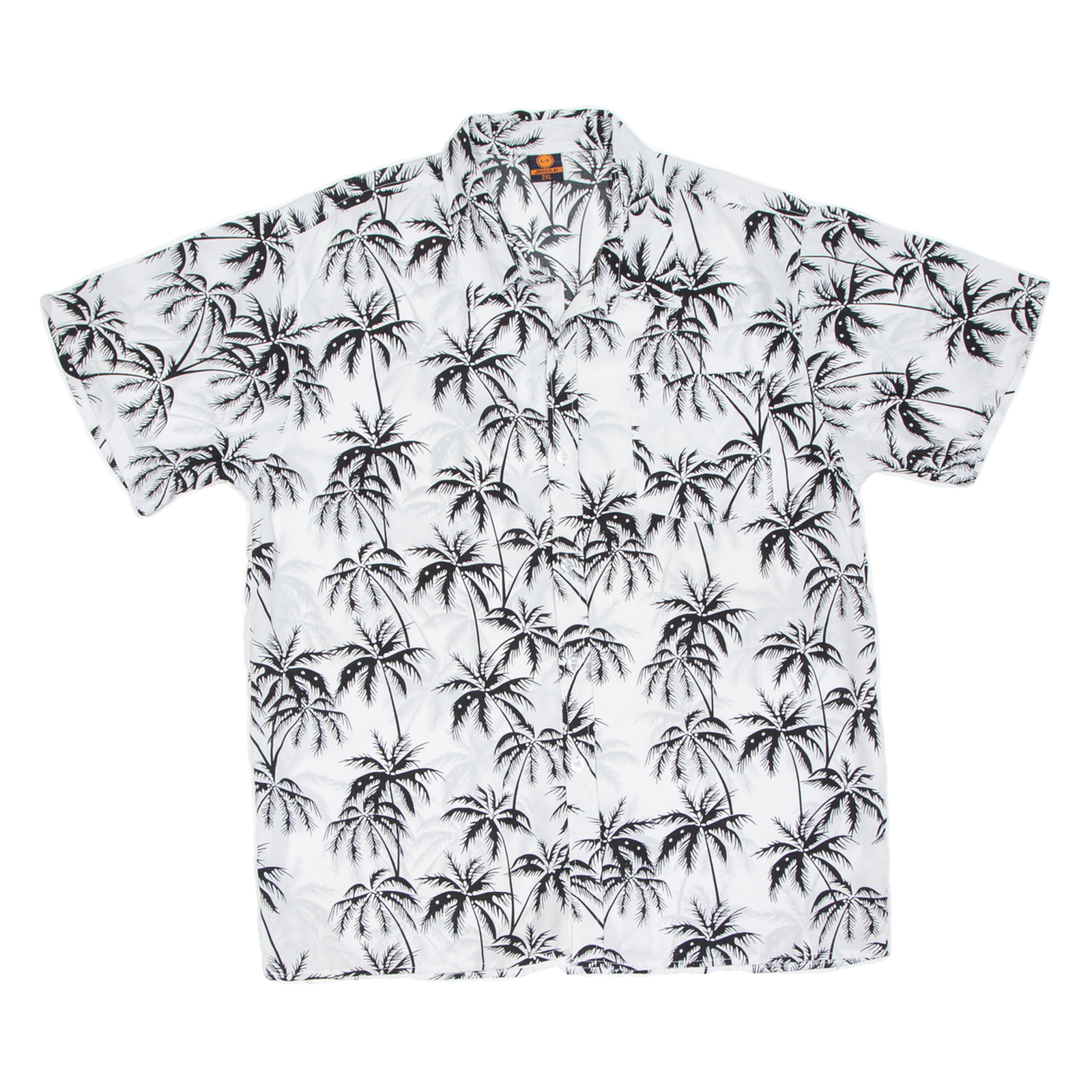 Mens Hawaiian Shirt White Floral 2XL Refurbished - N/A refurbished available on Cerqular
