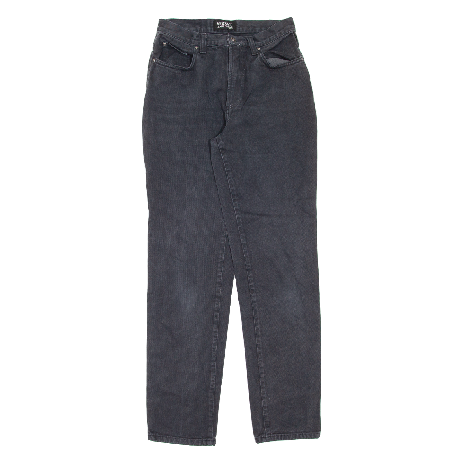 VERSACE JEANS COUTURE Womens Jeans Black Regular Mom W27 L31 Refurbished - N/A refurbished available on Cerqular