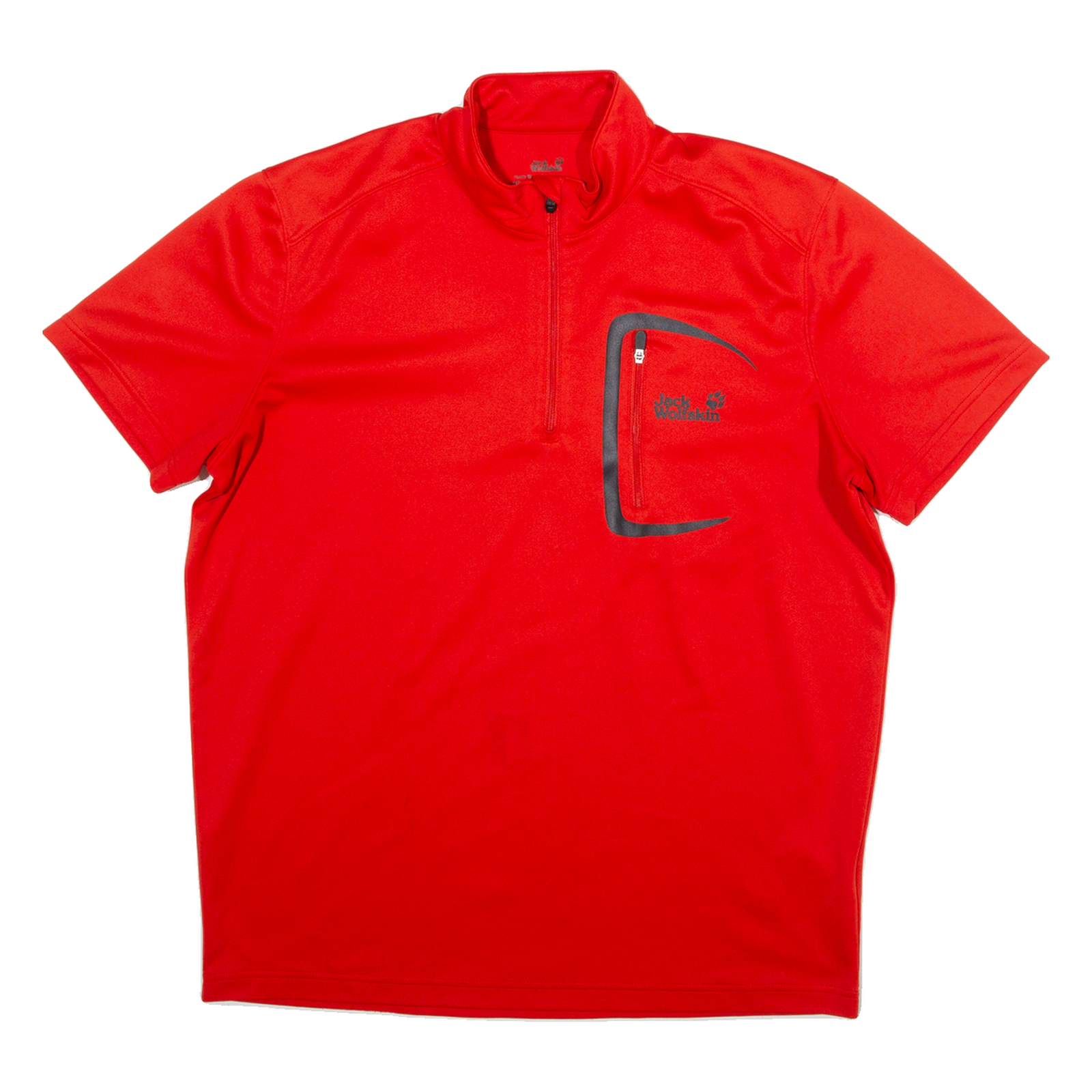 JACK WOLFSKIN Mens Jersey Red 1/4 Zip L Refurbished - N/A refurbished available on Cerqular