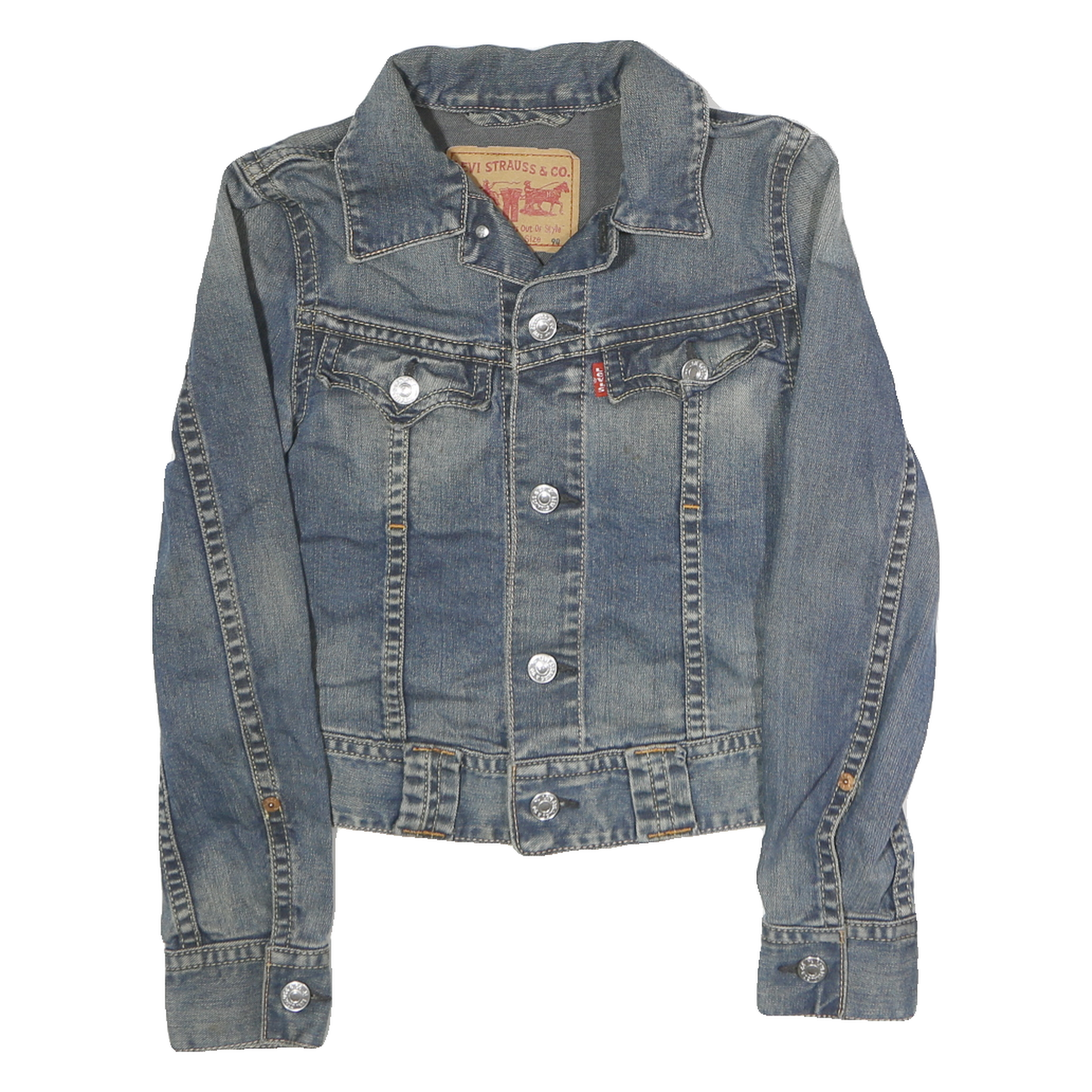 Buy LEVI'S Womens Blue Denim Button Jacket M Cotton Classic Casual Stylish Refurbished - $66.29 LEVI'S Womens Blue Denim Button Jacket M Cotton Classic Casual Stylish Refurbished - N/A refurbished available on Cerqular