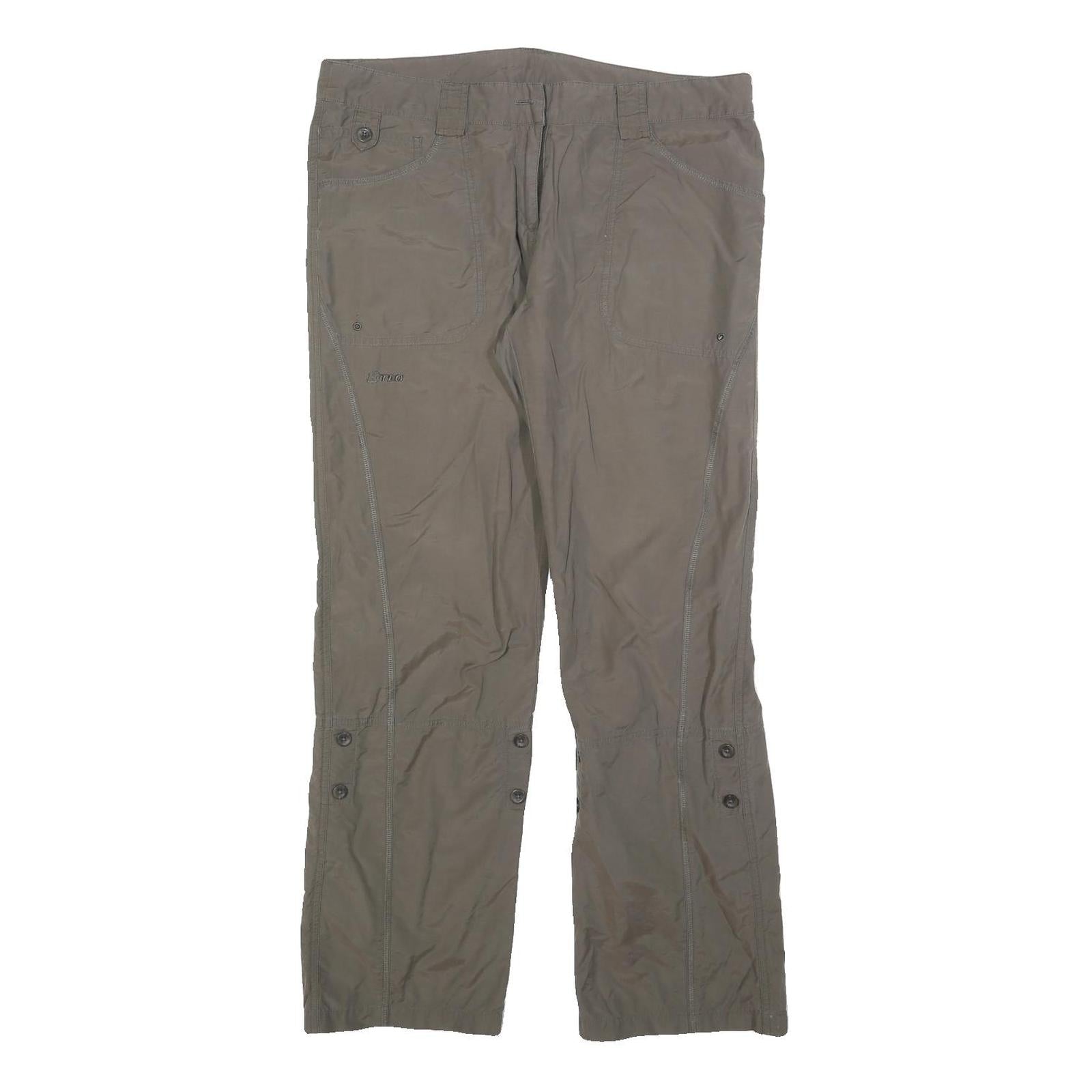 KTEC Mens Polyester Blend Grey Regular Straight Trousers W35 L30 Zip Closure Refurbished - N/A refurbished available on Cerqular