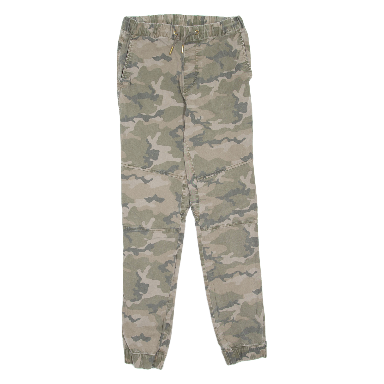 H&M Camo Mens Trousers Green Regular Tapered W25 L28 Refurbished - N/A refurbished available on Cerqular