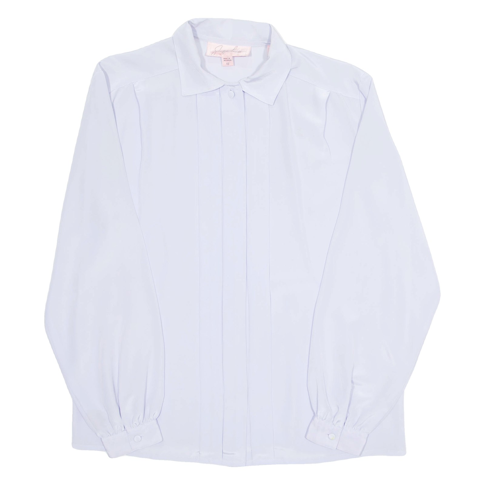 JACLYN SMITH Womens Blouse Purple Collared Long Sleeve M Refurbished - N/A refurbished available on Cerqular