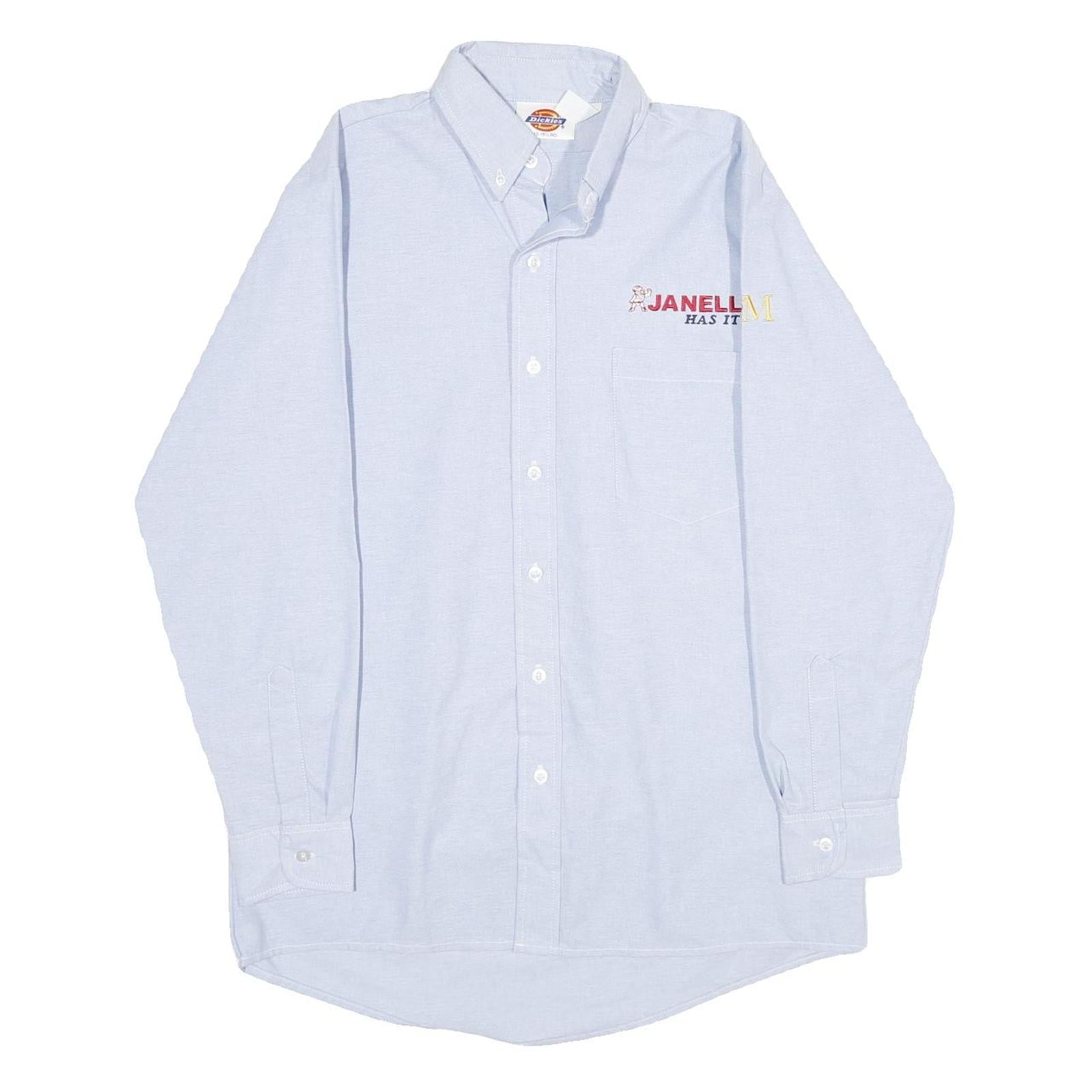 DICKIES Mens Light Blue Shirt M Button-Down Collar Long Sleeve Cotton Blend Refurbished - N/A refurbished available on Cerqular