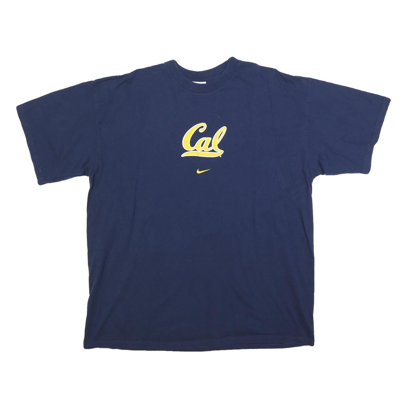 NIKE Mens Blue Cal Graphic T-Shirt XL Short Sleeve Crew Neck Cotton Blend Refurbished - N/A refurbished available on Cerqular