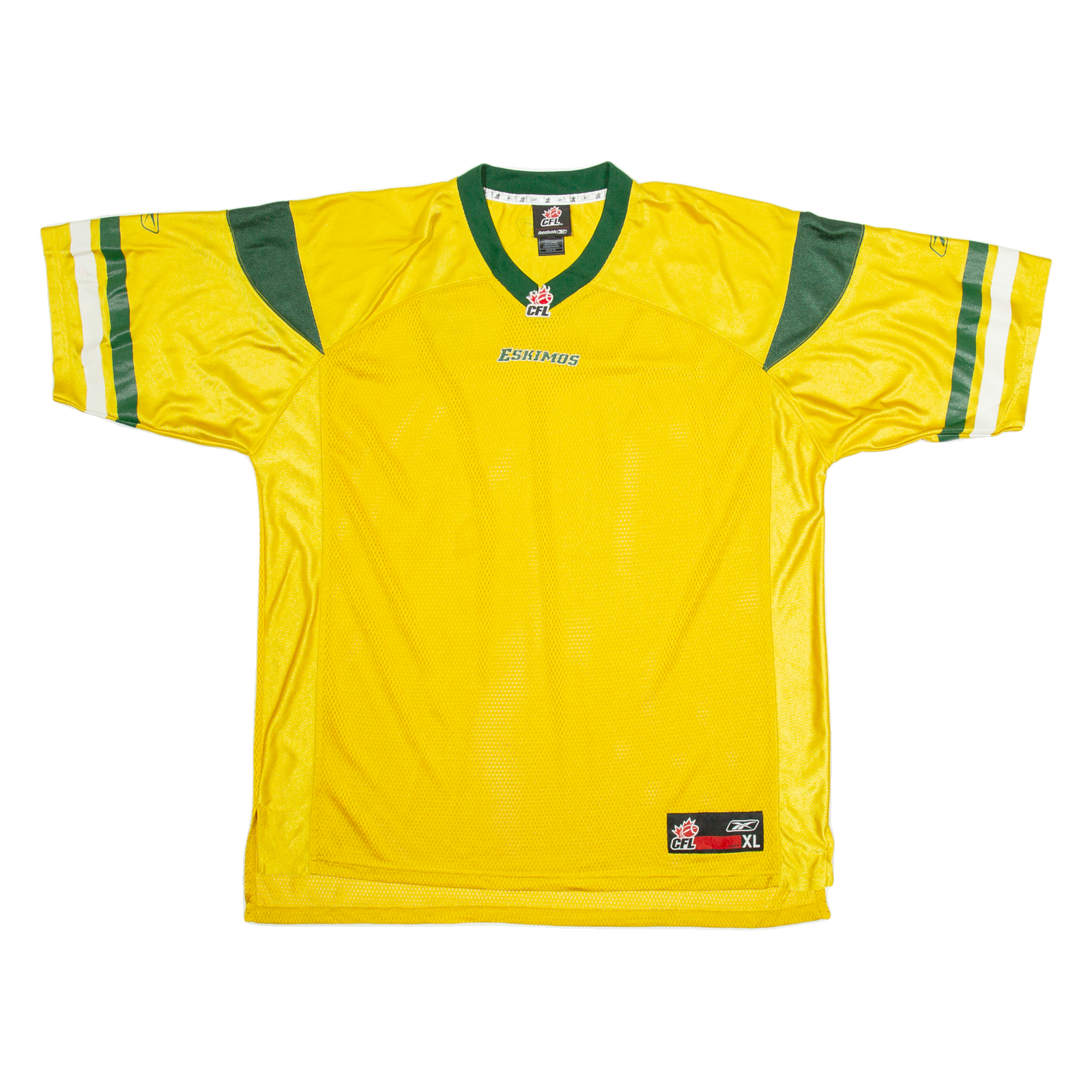 REEBOK Eskimos Canadian Football League Mens Football Shirt Jersey Yellow XL Refurbished - N/A refurbished available on Cerqular