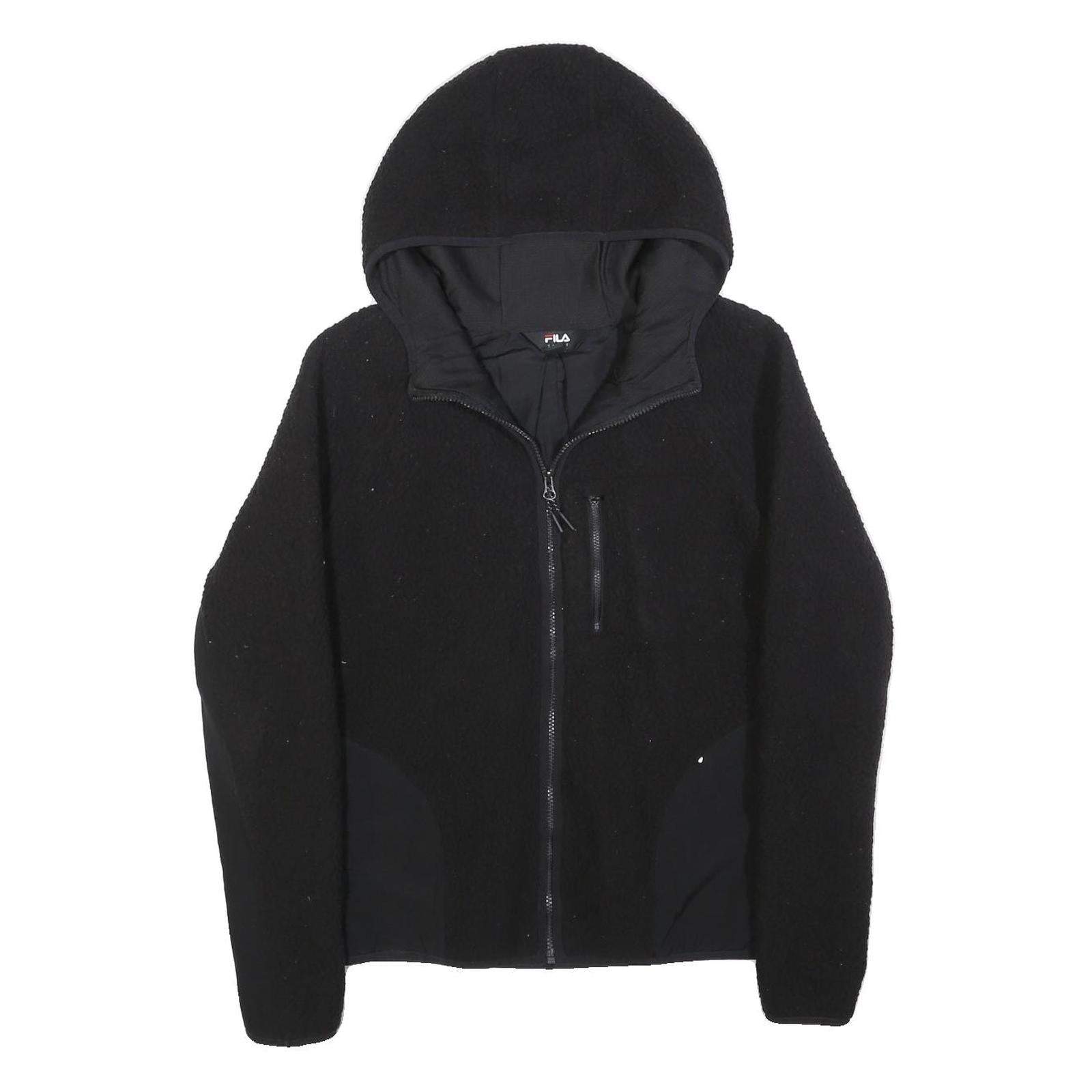 Buy FILA Womens Black Hooded Zip Jacket M Polyester Blend Plain Casual Lightweight Refurbished - $41.59 FILA Womens Black Hooded Zip Jacket M Polyester Blend Plain Casual Lightweight Refurbished - N/A refurbished available on Cerqular