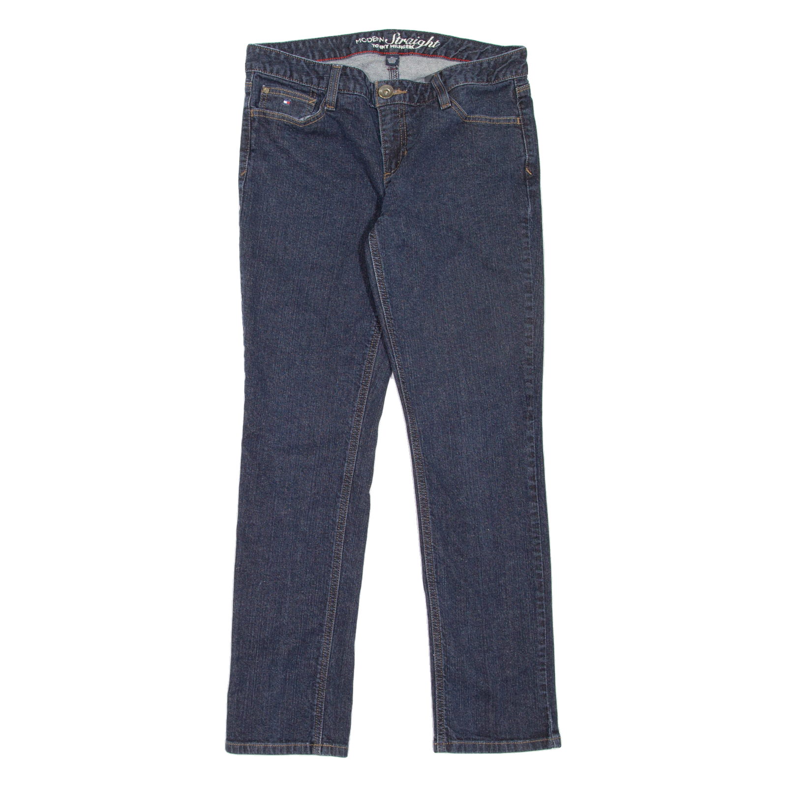 TOMMY HILFIGER Womens Jeans Blue Regular Straight W30 L29 Refurbished - N/A refurbished available on Cerqular