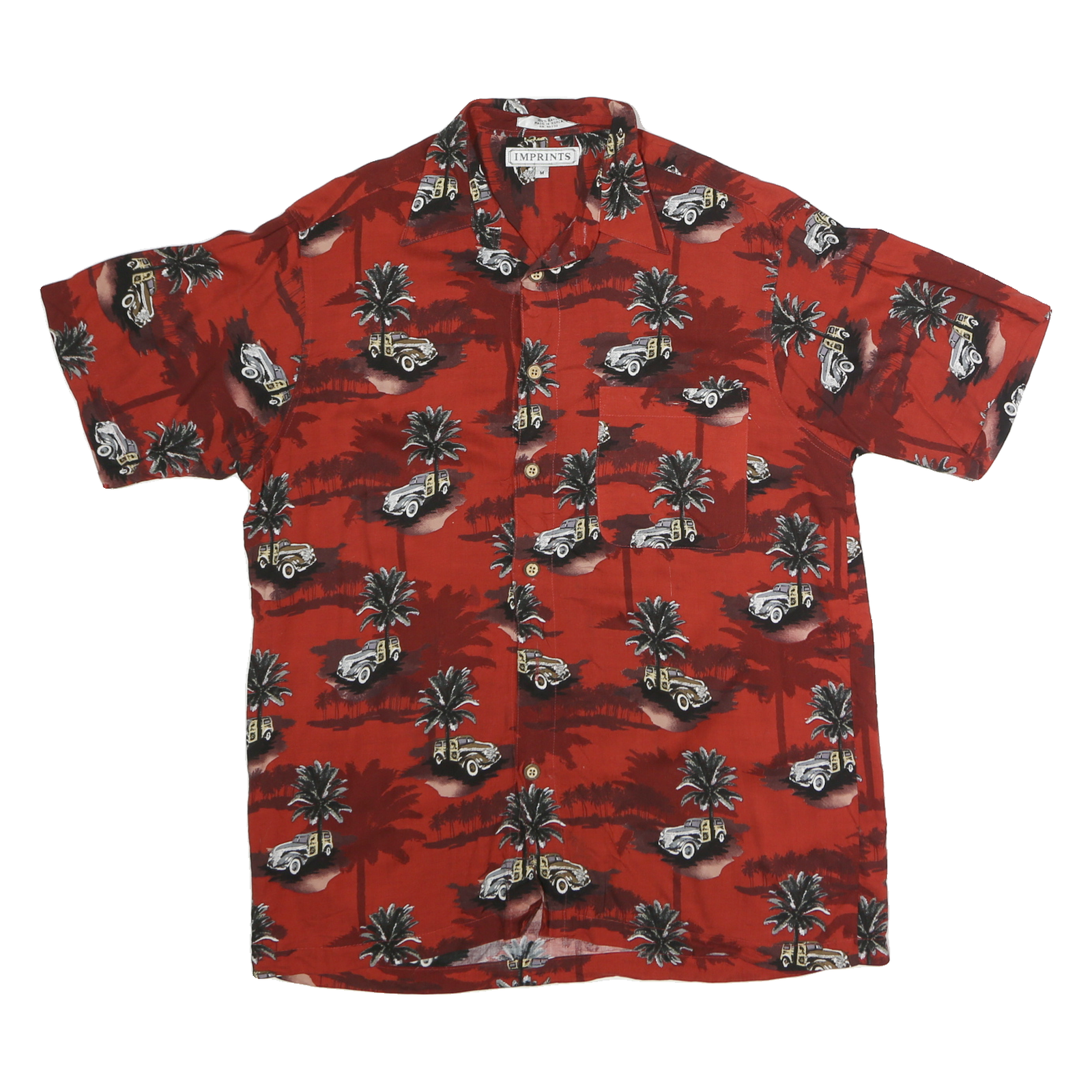 Buy IMPRINTS Mens Red Hawaiian Shirt M Cotton Short Sleeve Button Pocket Refurbished - $18.19 IMPRINTS Mens Red Hawaiian Shirt M Cotton Short Sleeve Button Pocket Refurbished - N/A refurbished available on Cerqular