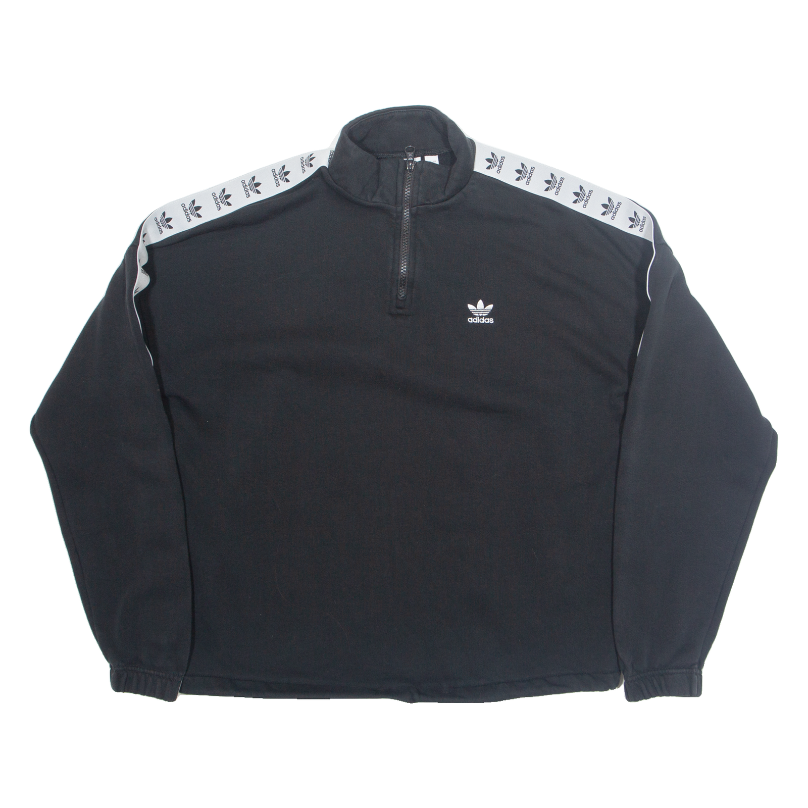 ADIDAS Womens Sweatshirt Black 1/4 Zip UK 12 Refurbished - N/A refurbished available on Cerqular
