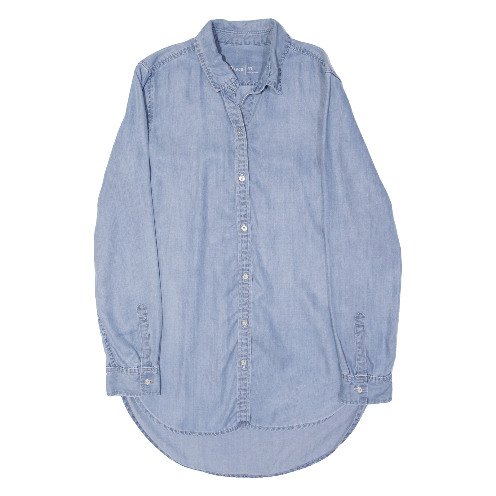 GAP Mens Denim Shirt Blue Long Sleeve M Refurbished - N/A refurbished available on Cerqular