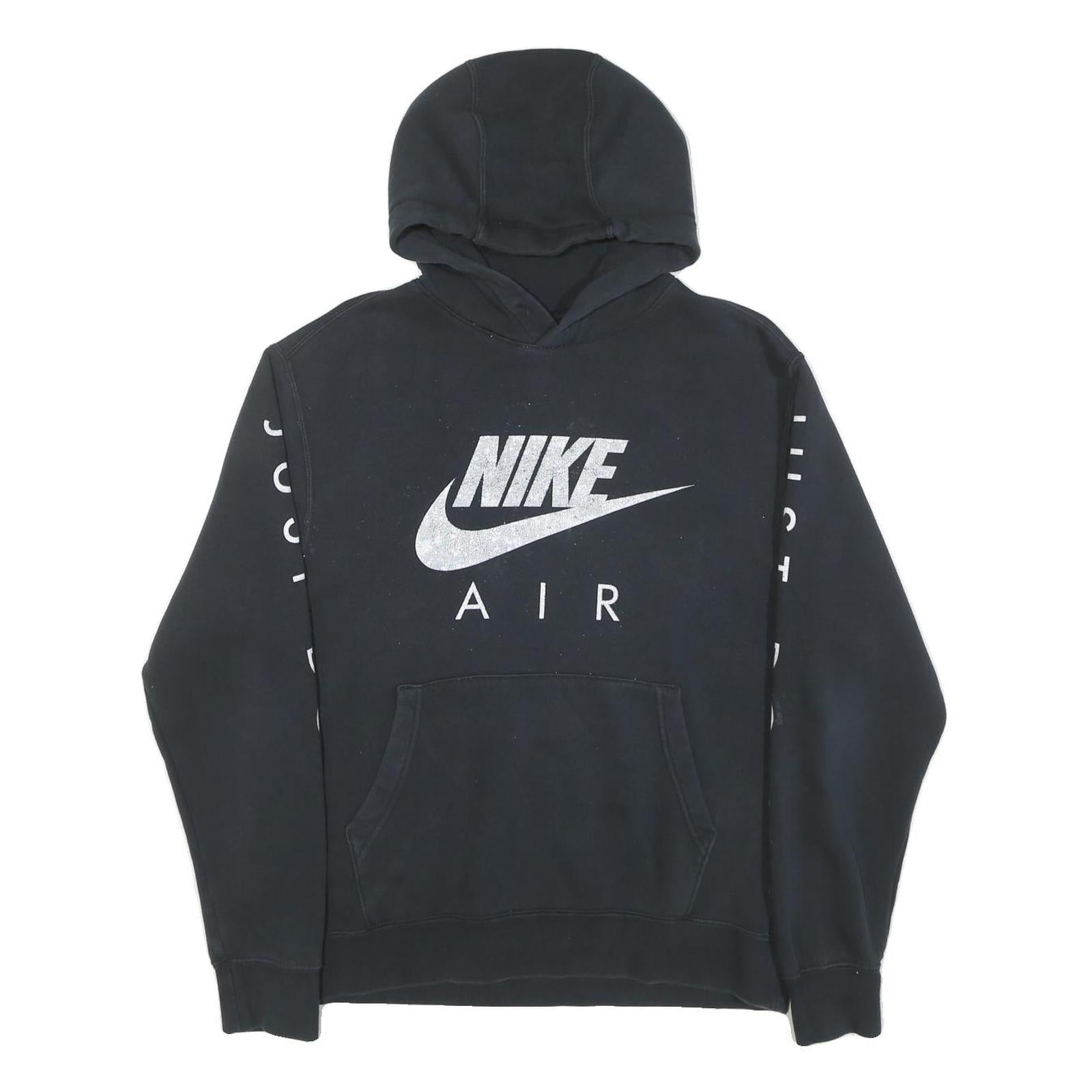 NIKE Mens Black Hoodie M Nike Air Jumper Just Do It Cotton Blend Refurbished - N/A refurbished available on Cerqular