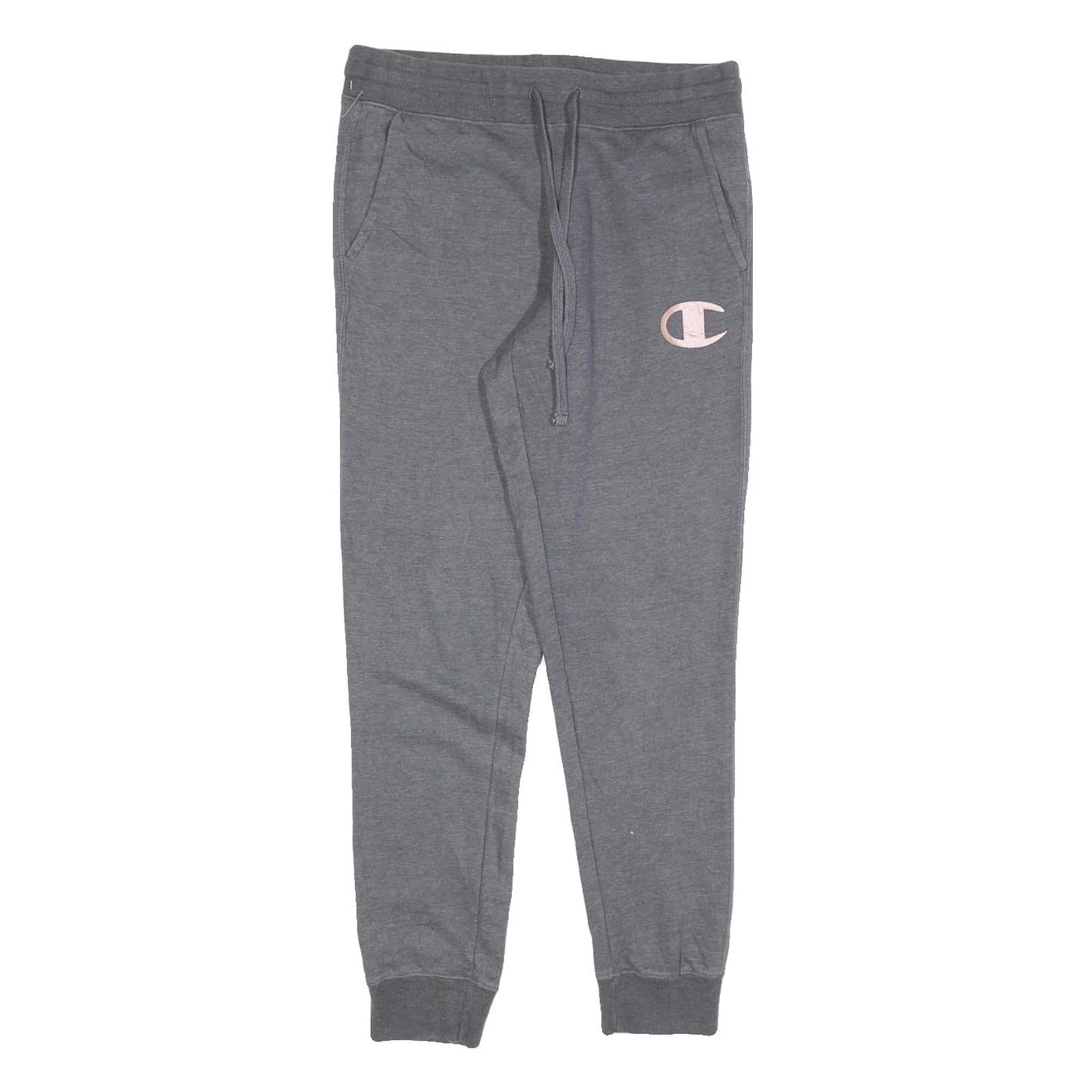 CHAMPION Womens Joggers Grey & Pink Slim Tapered S W28 L28 Cotton Blend Comfort Refurbished - N/A refurbished available on Cerqular