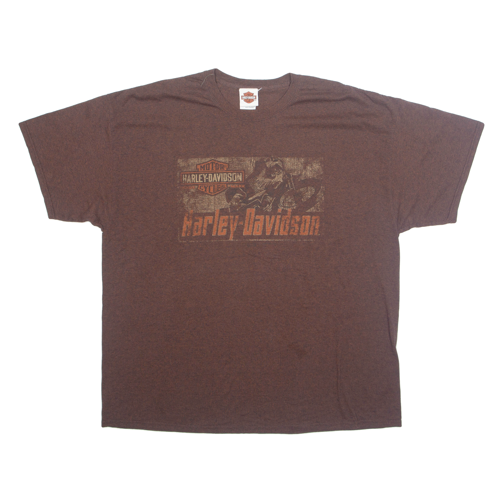 HARLEY DAVIDSON San Diego Mens Biker T-Shirt Brown USA 2XL Refurbished - N/A refurbished available on Cerqular