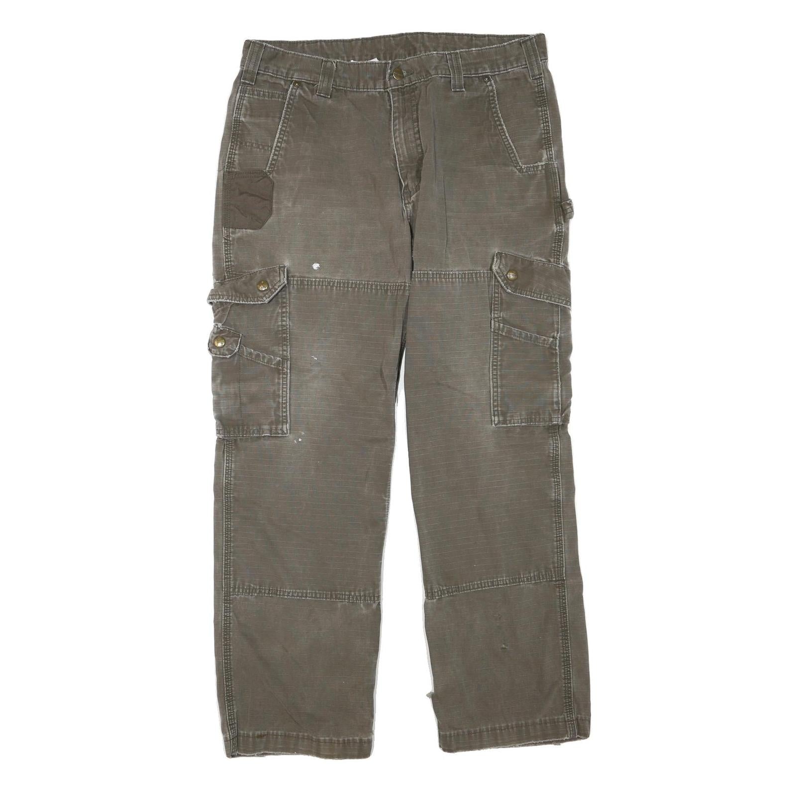 CARHARTT Womens Cotton Blend Regular Fit Grey Workwear Cargo Trousers W35 L29 Refurbished - N/A refurbished available on Cerqular