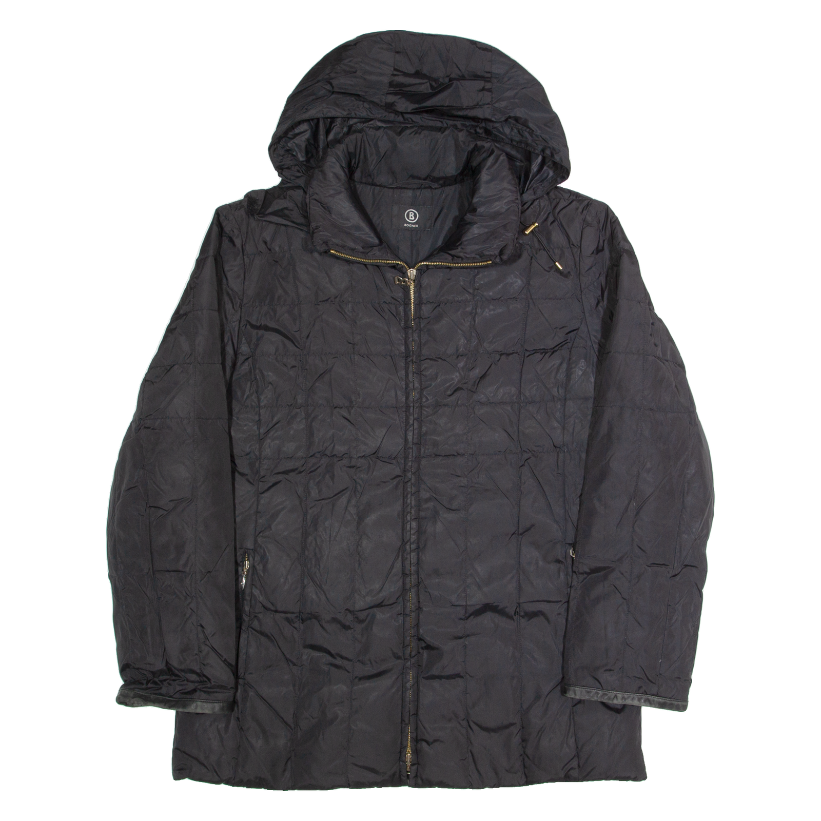 BOGNER Down Insulated Womens Puffer Coat Black Hooded M Refurbished - N/A refurbished available on Cerqular