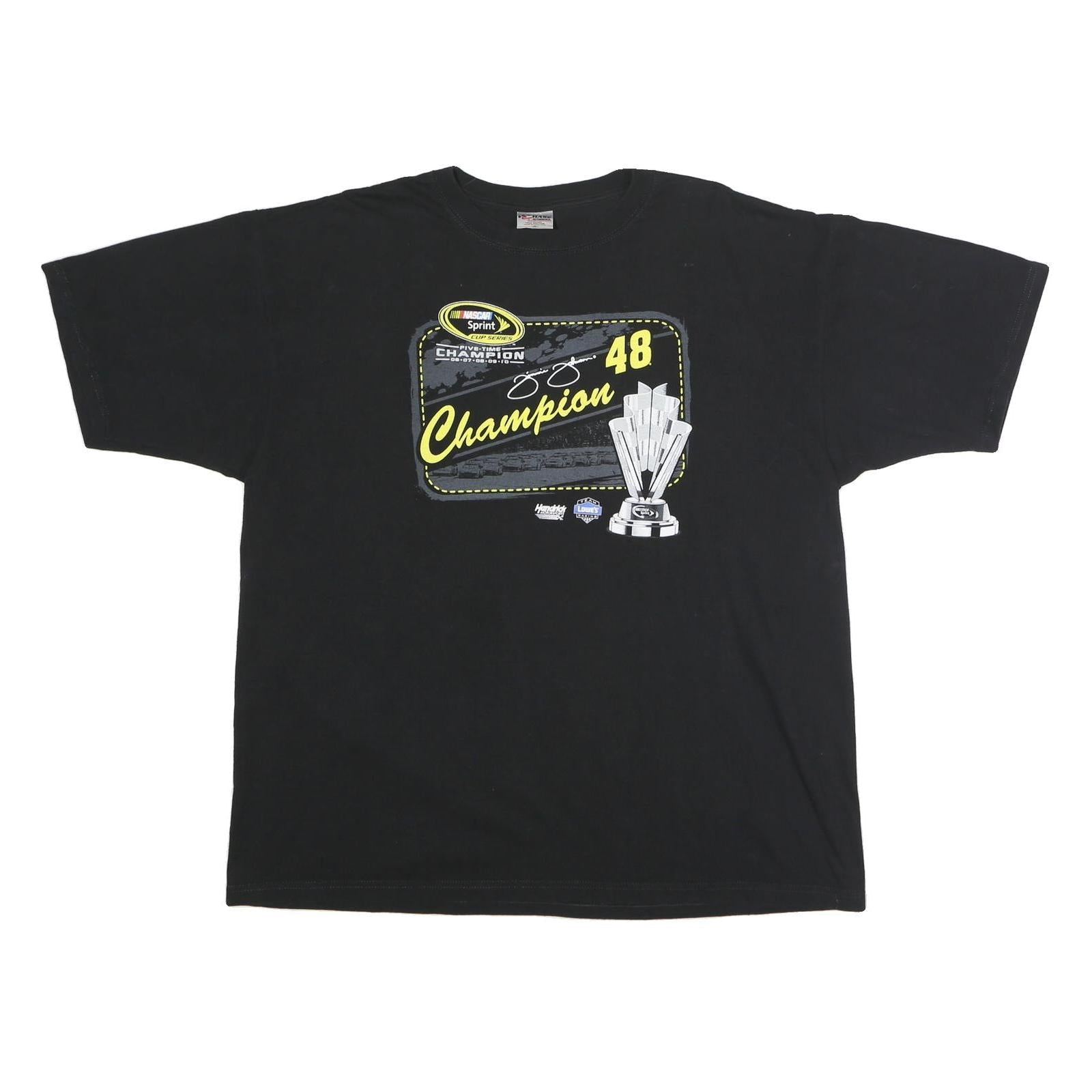 CHASE AUTHENTICS Mens Black NASCAR Champion 2XL Short Sleeve Crew Neck T-Shirt Refurbished - N/A refurbished available on Cerqular