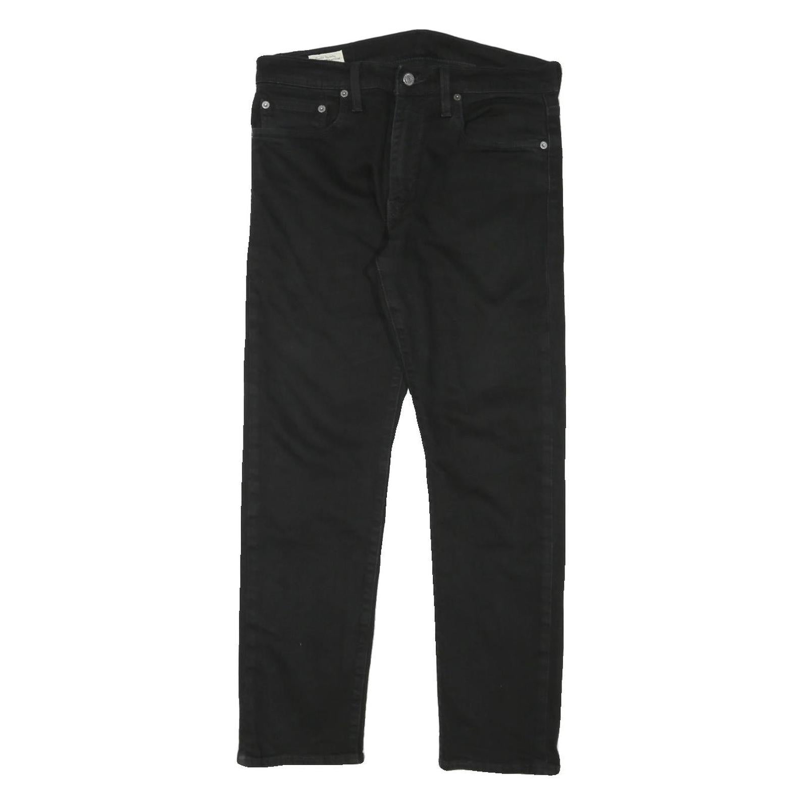 LEVI'S Mens Slim Black Denim Jeans Cotton Blend Zip W31 L27 Classic Comfort Refurbished - N/A refurbished available on Cerqular