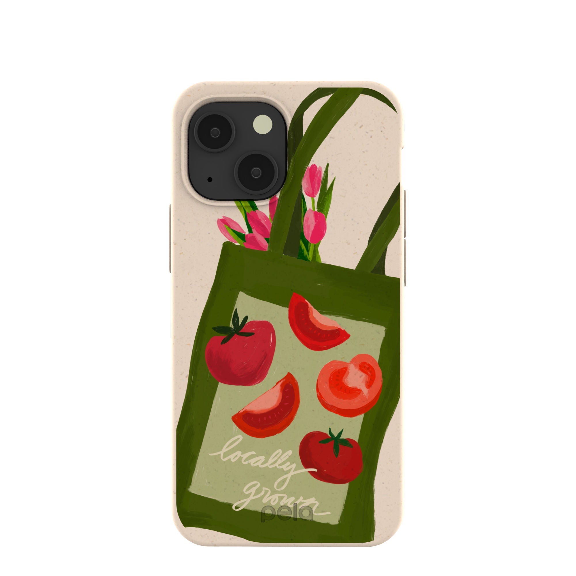 Seashell Market Tote iPhone 13 Mini Case Refurbished - Pela Case refurbished available on Cerqular