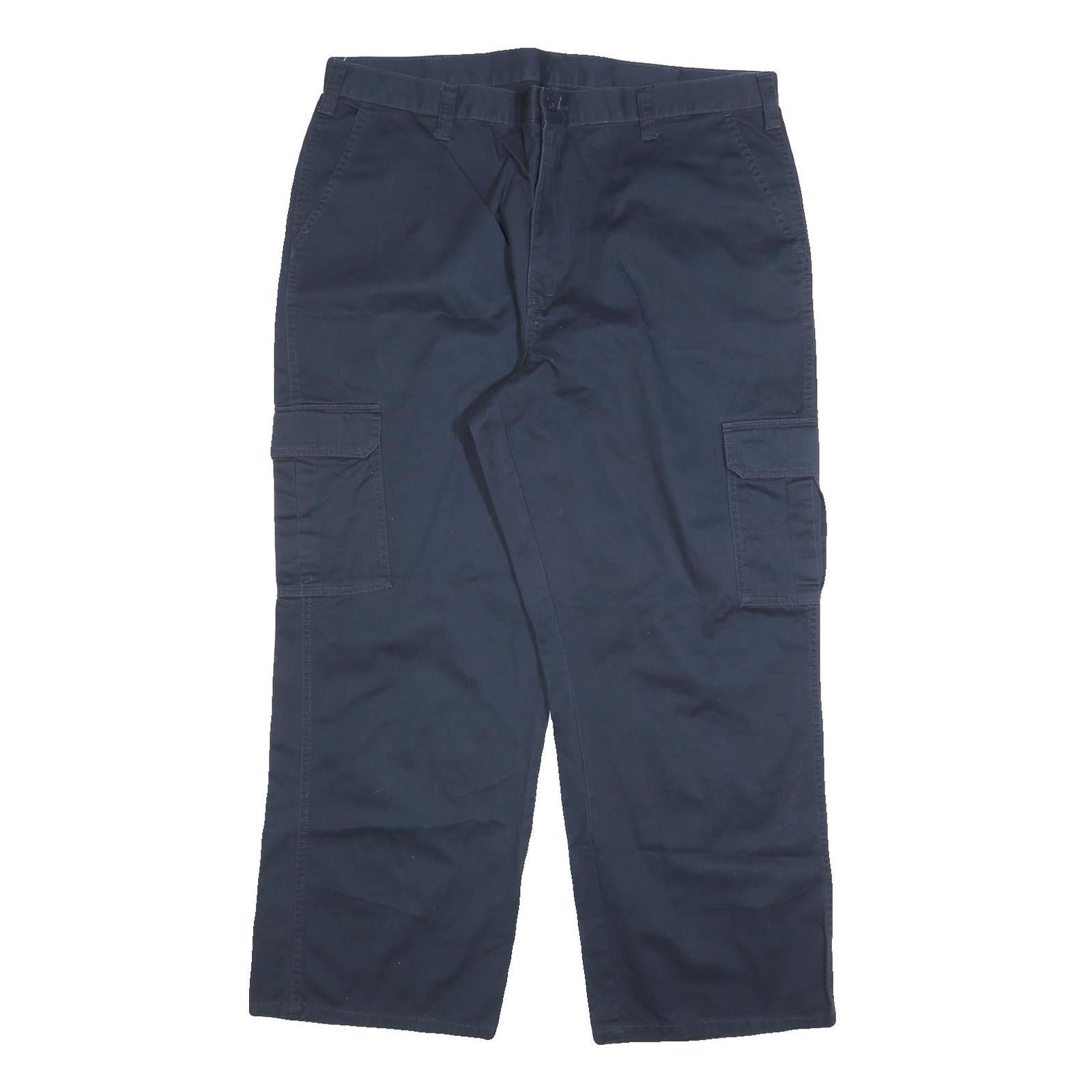 DICKIES Mens Regular Navy Cotton Blend Cargo Trousers W40 L30 Workwear Zip Refurbished - N/A refurbished available on Cerqular