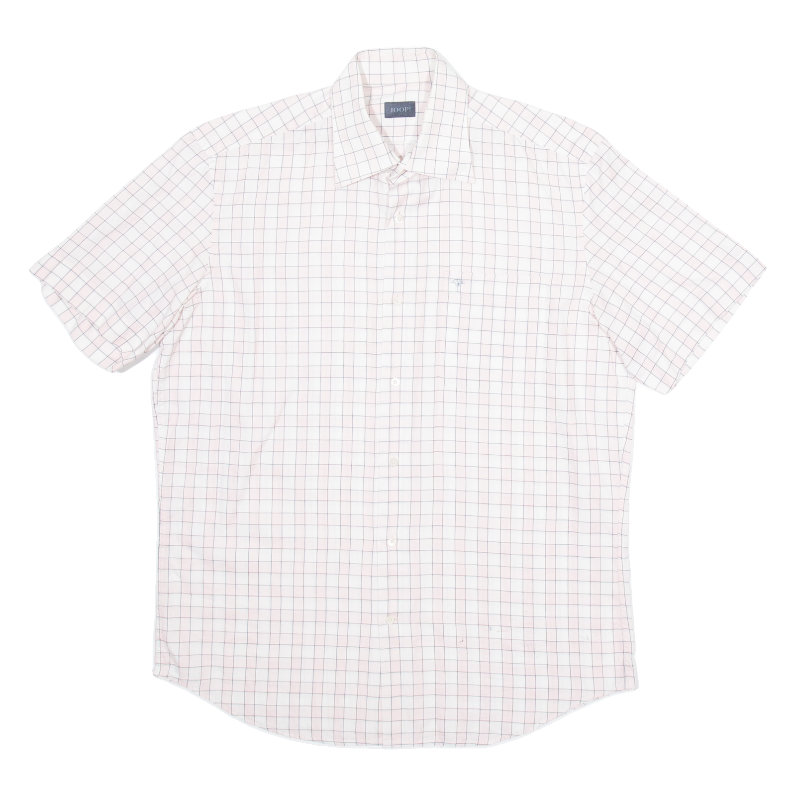 JOOP Mens Shirt Pink Check M Refurbished - N/A refurbished available on Cerqular