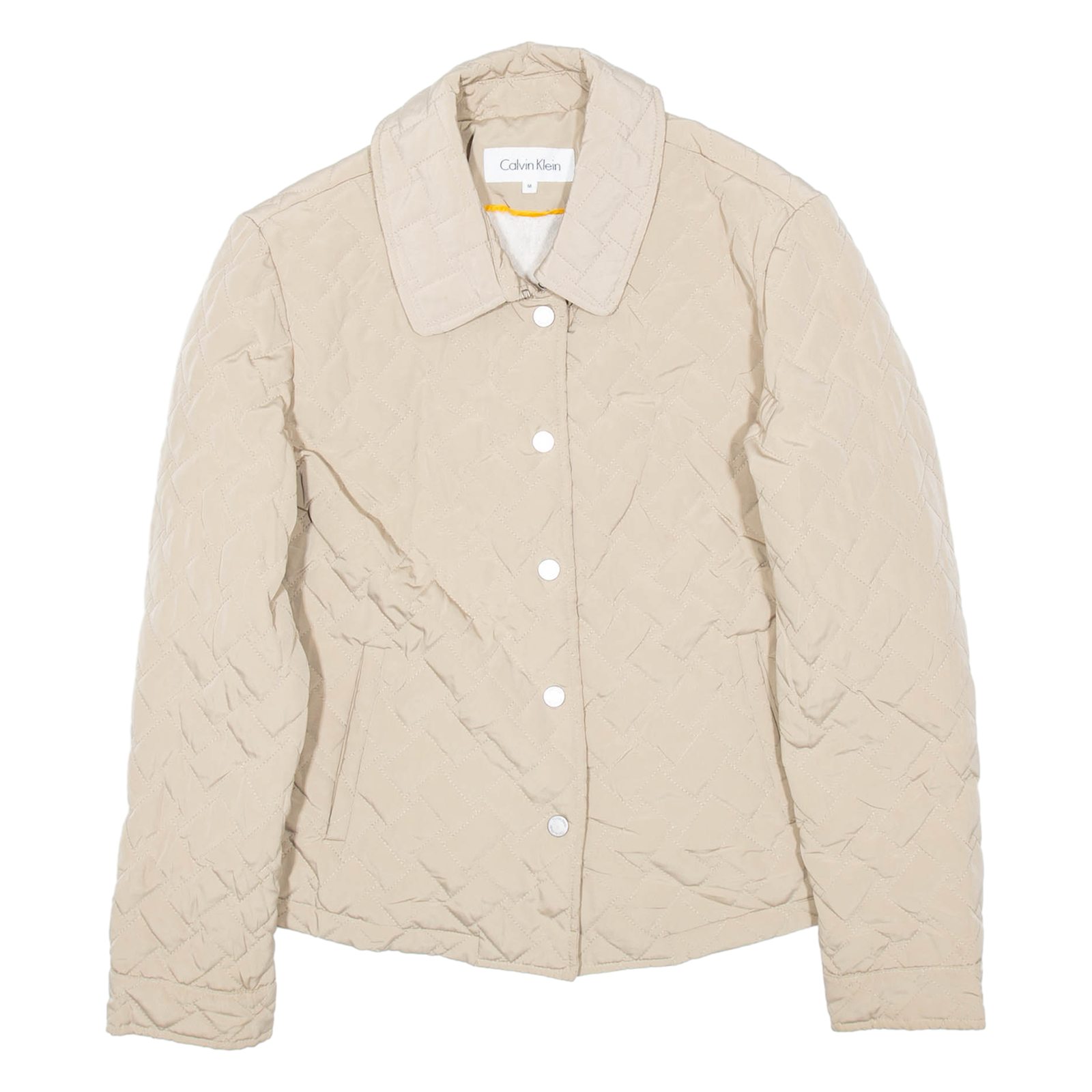 CALVIN KLEIN Sherpa Lined Womens Quilted Jacket Beige M Refurbished - N/A refurbished available on Cerqular