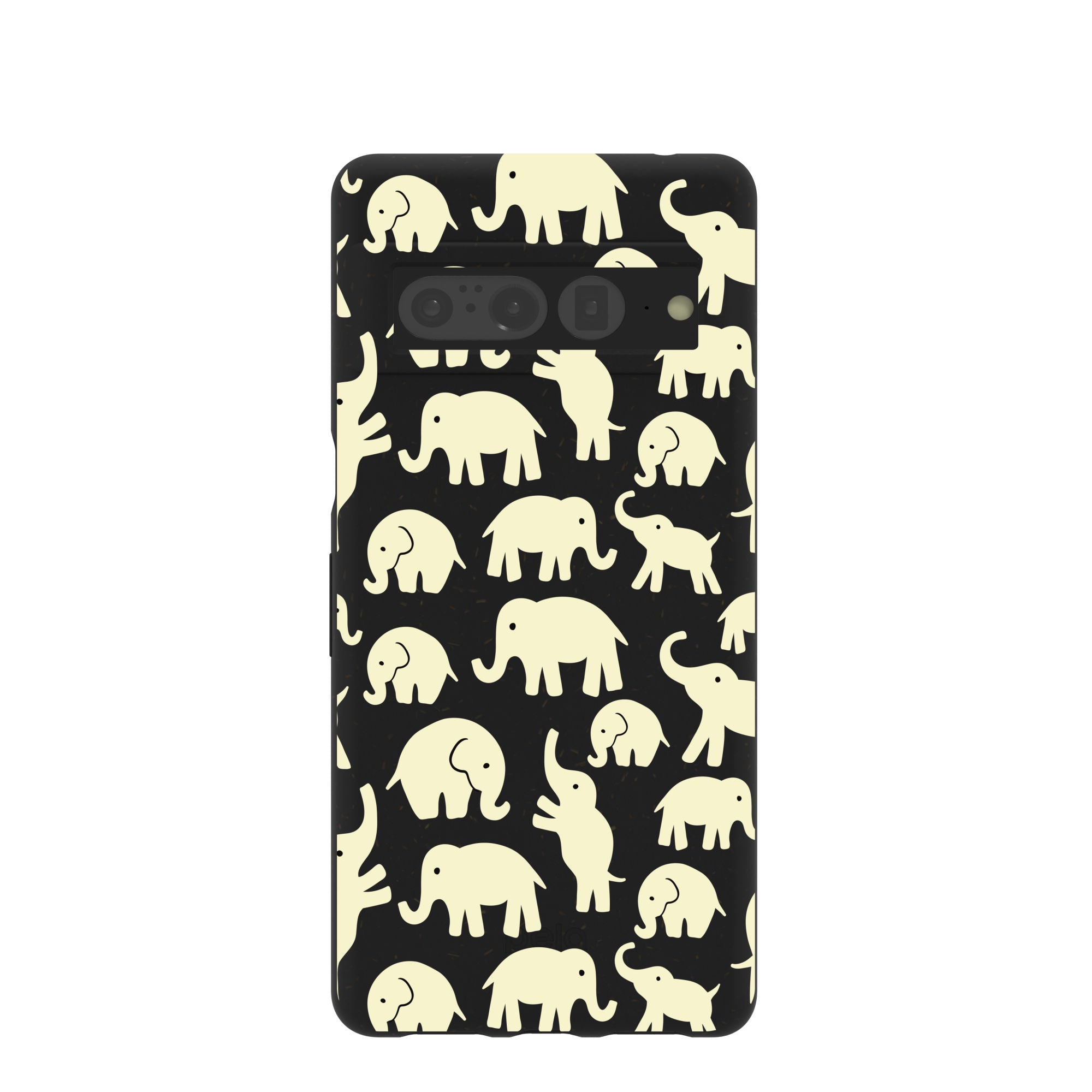 Black Little Elephants Google Pixel 7 Pro Case Refurbished - Pela Case refurbished available on Cerqular