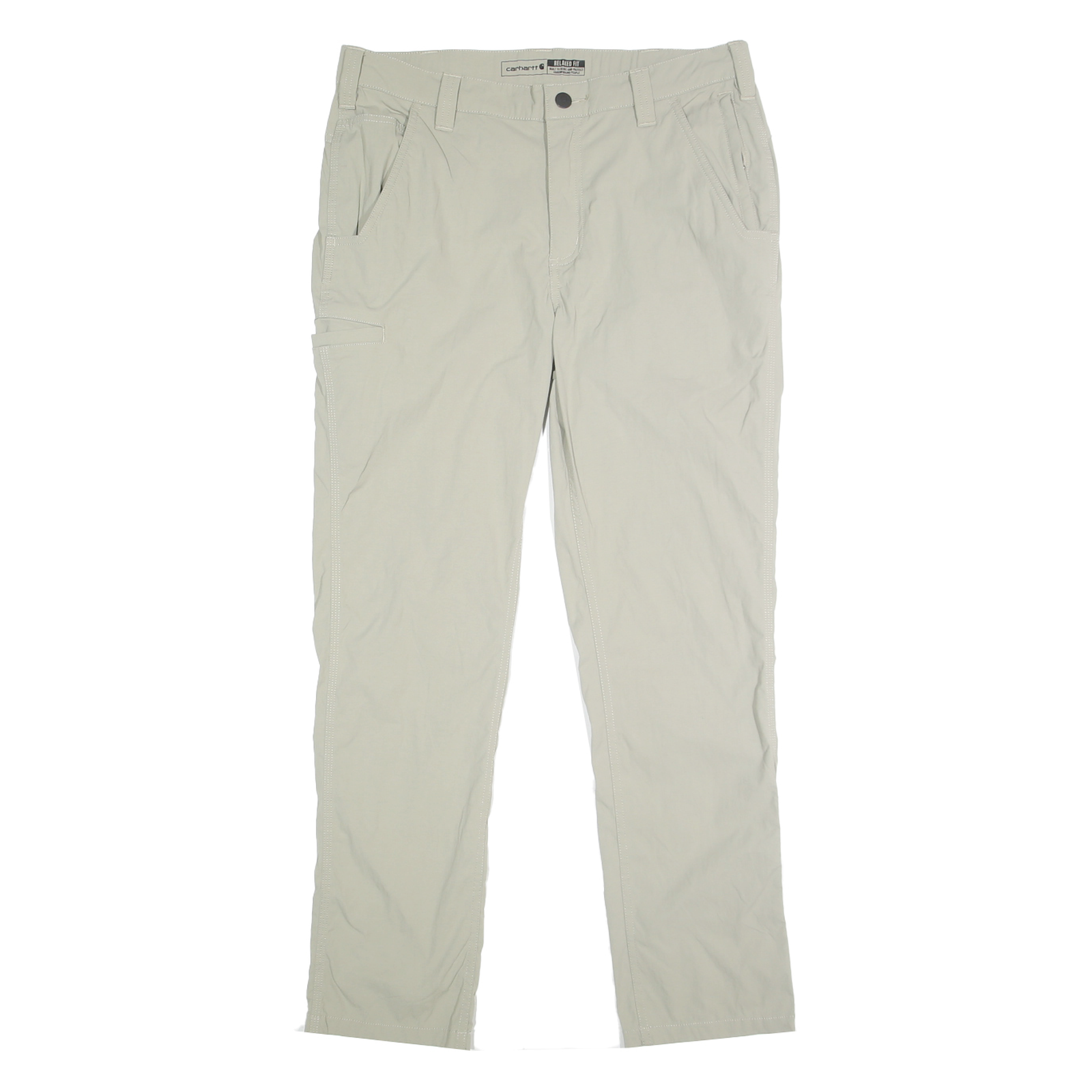 CARHARTT Mens Nylon Beige Relaxed Straight Trousers W32 L30 Workwear Casual Zip Refurbished - N/A refurbished available on Cerqular