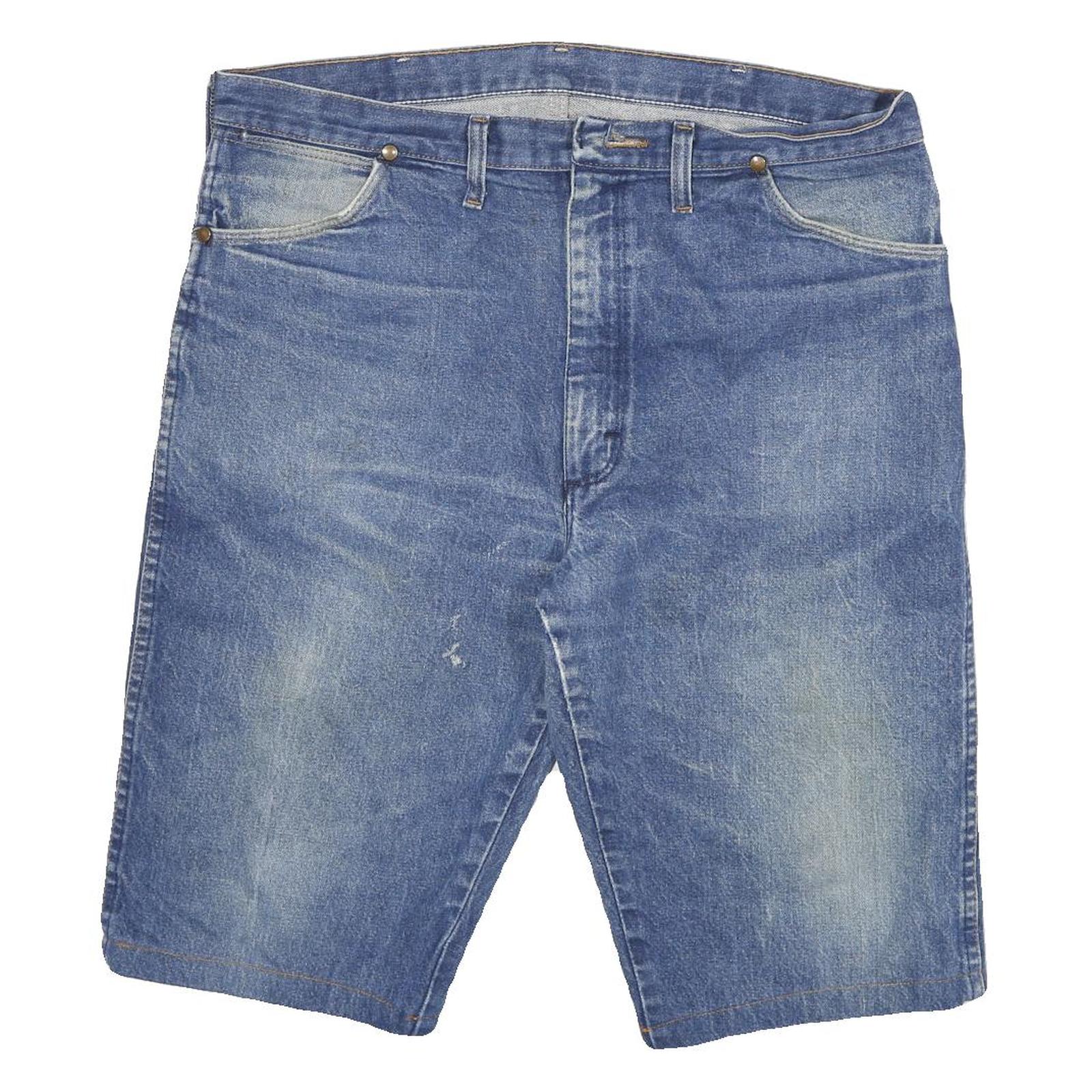 WRANGLER Mens Denim Blue Regular Fit Denim Shorts 2XL W36 Cotton Blend Refurbished - N/A refurbished available on Cerqular