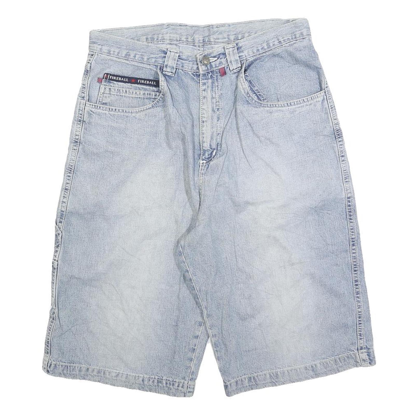 FIREBALL Mens Shorts Blue Casual M W32 Cotton Blend Denim Pocketed Refurbished - N/A refurbished available on Cerqular