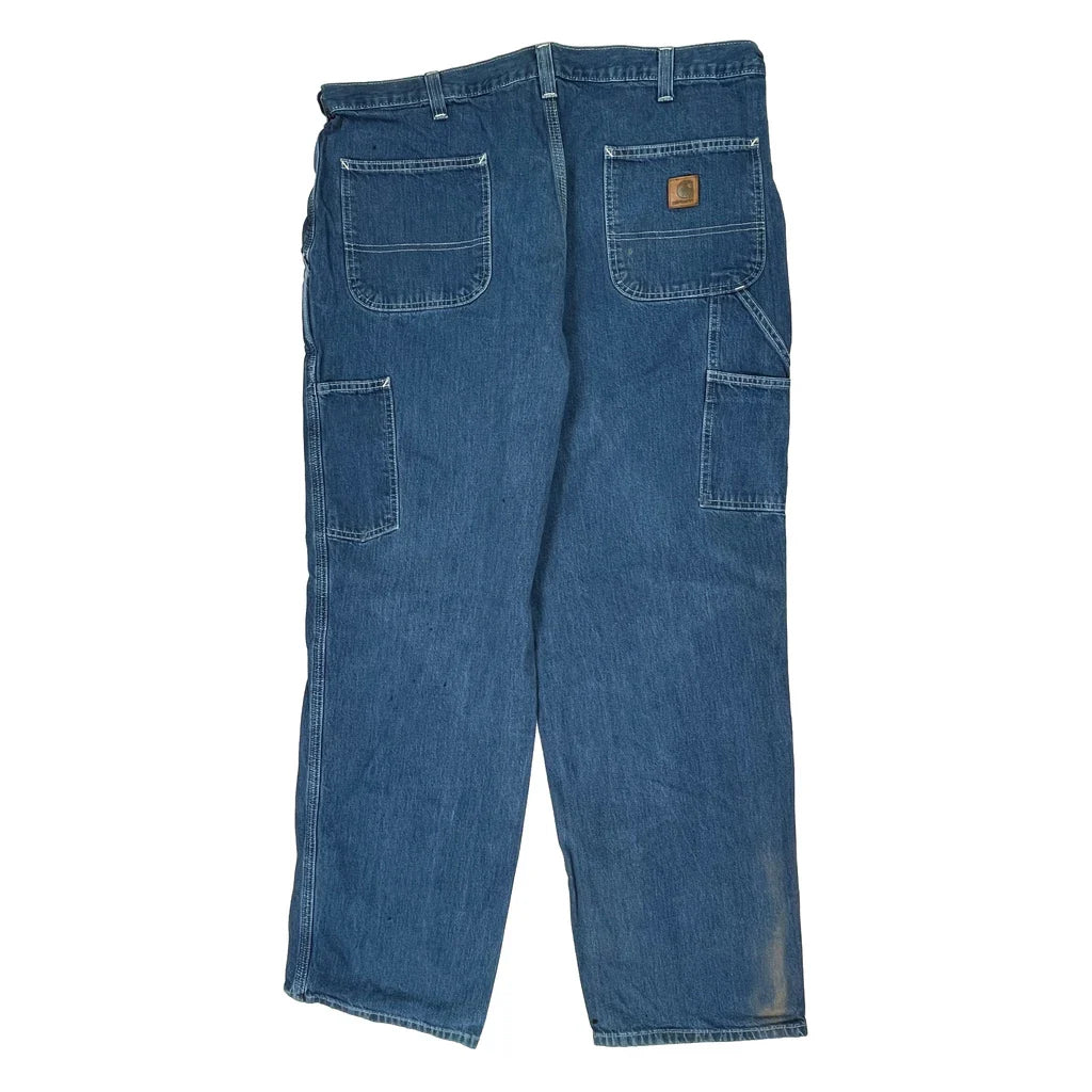 Carhartt Carpenter Jeans - 38W 32L Blue Cotton Refurbished - Thrifted (note: this is a term often used to describe second- refurbished available on Cerqular