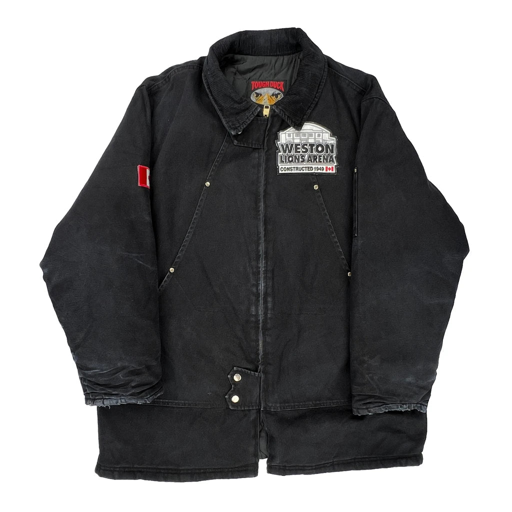 Weston Lions Arena Tough Duck Graphic Jacket - XL Black Cotton Refurbished - Thrifted (note: this is a term often used to describe second- refurbished available on Cerqular