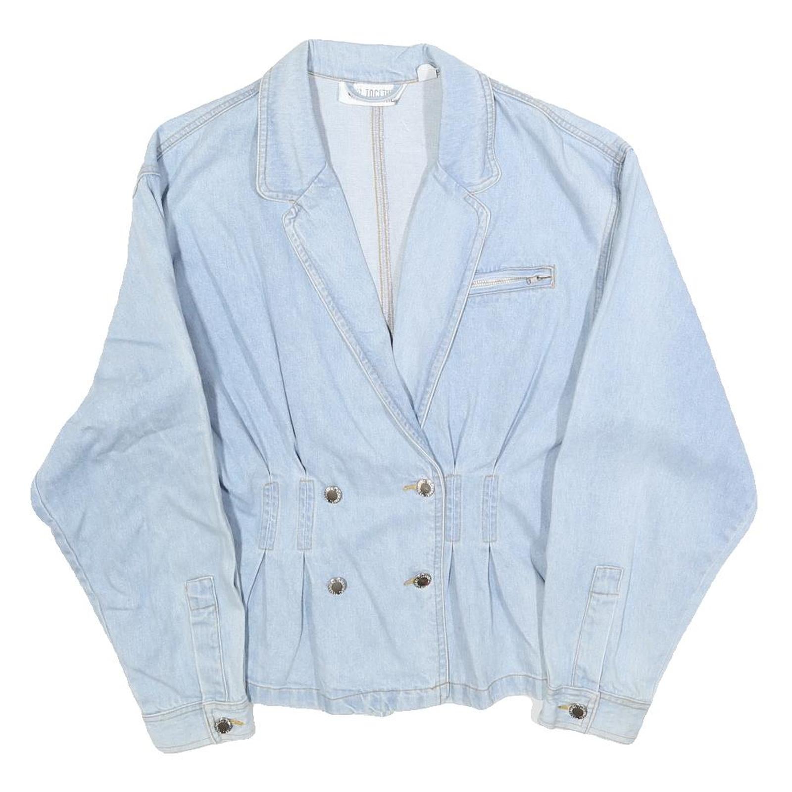 Buy TOGETHER! Womens Blue Denim Jacket M Cotton Button Plain Classic Style Refurbished - $45.49 TOGETHER! Womens Blue Denim Jacket M Cotton Button Plain Classic Style Refurbished - N/A refurbished available on Cerqular