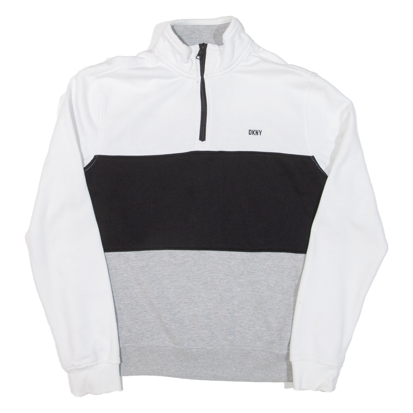 DKNY Womens Sweatshirt Grey 1/4 Zip M Refurbished - N/A refurbished available on Cerqular