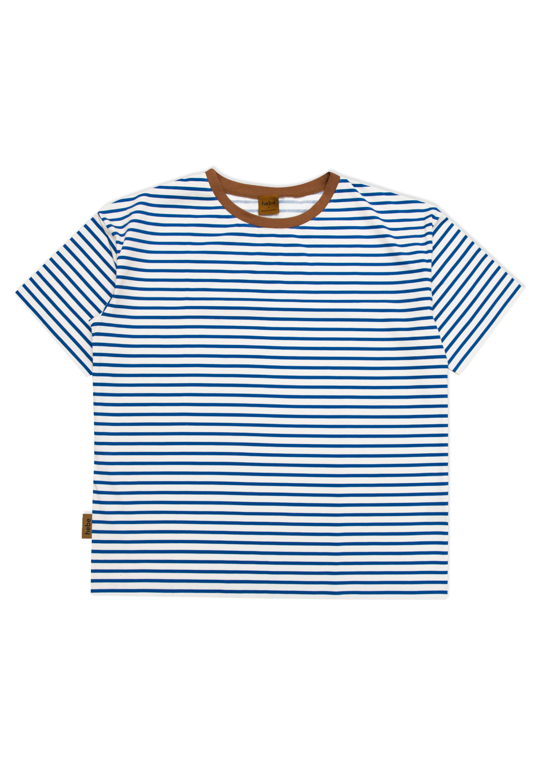 Men's T-shirt with Blue Stripes | Size: L Refurbished - N/A (Note: This brand may not be well-known globally refurbished available on Cerqular
