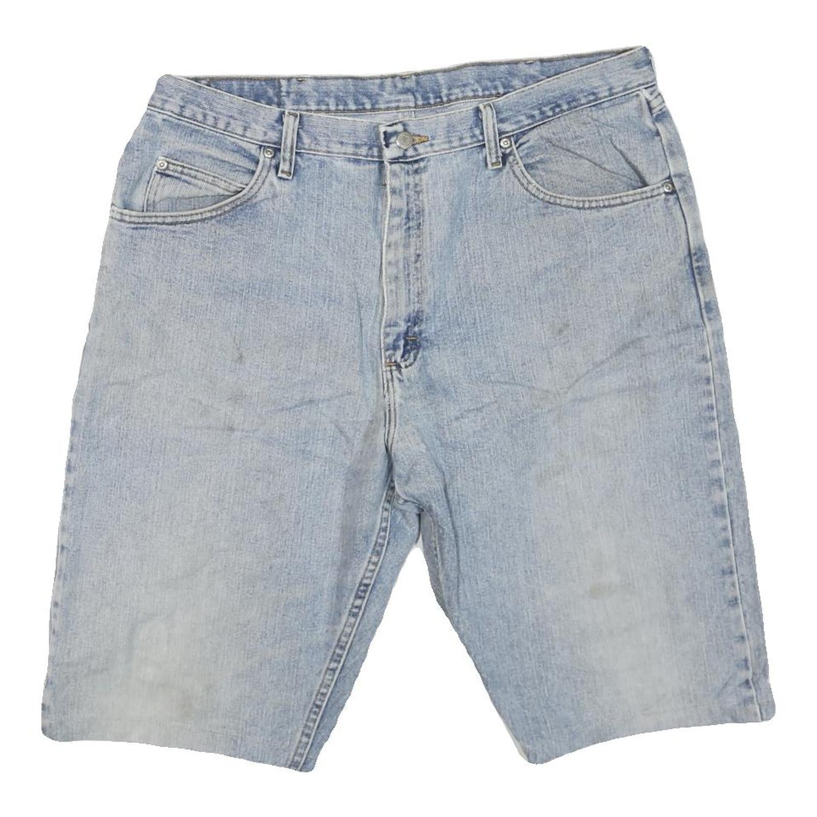 WRANGLER Mens Denim Blue Casual Shorts L W38 Cotton Blend Comfortable Fit Refurbished - N/A refurbished available on Cerqular