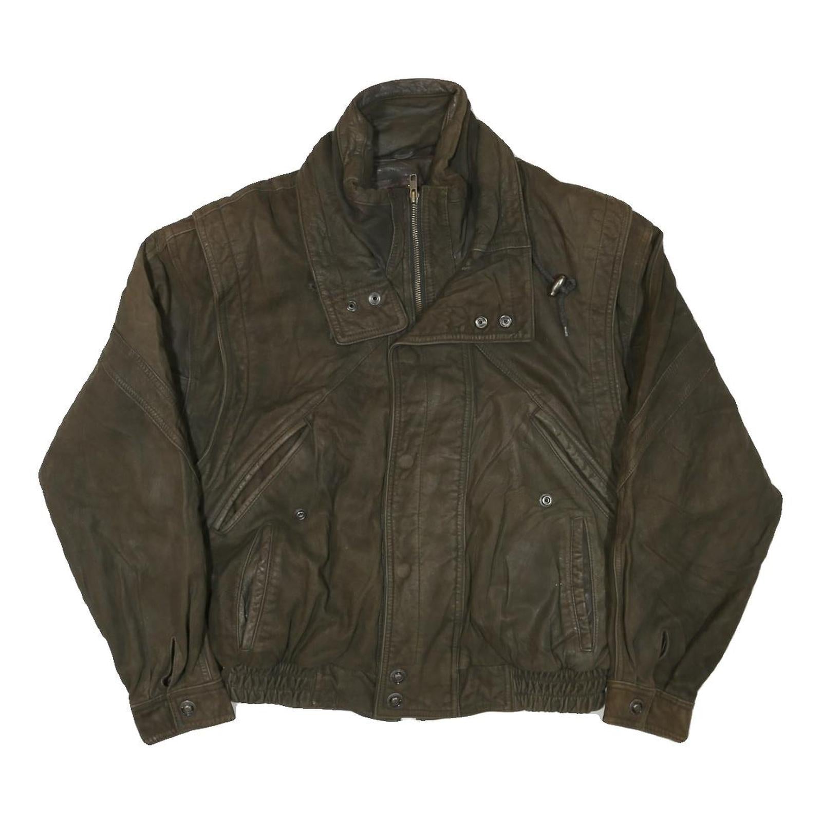 Buy THINSULATE Mens Brown Leather Bomber Jacket L Woven Zip Closure Casual Refurbished - $51.99 THINSULATE Mens Brown Leather Bomber Jacket L Woven Zip Closure Casual Refurbished - N/A refurbished available on Cerqular
