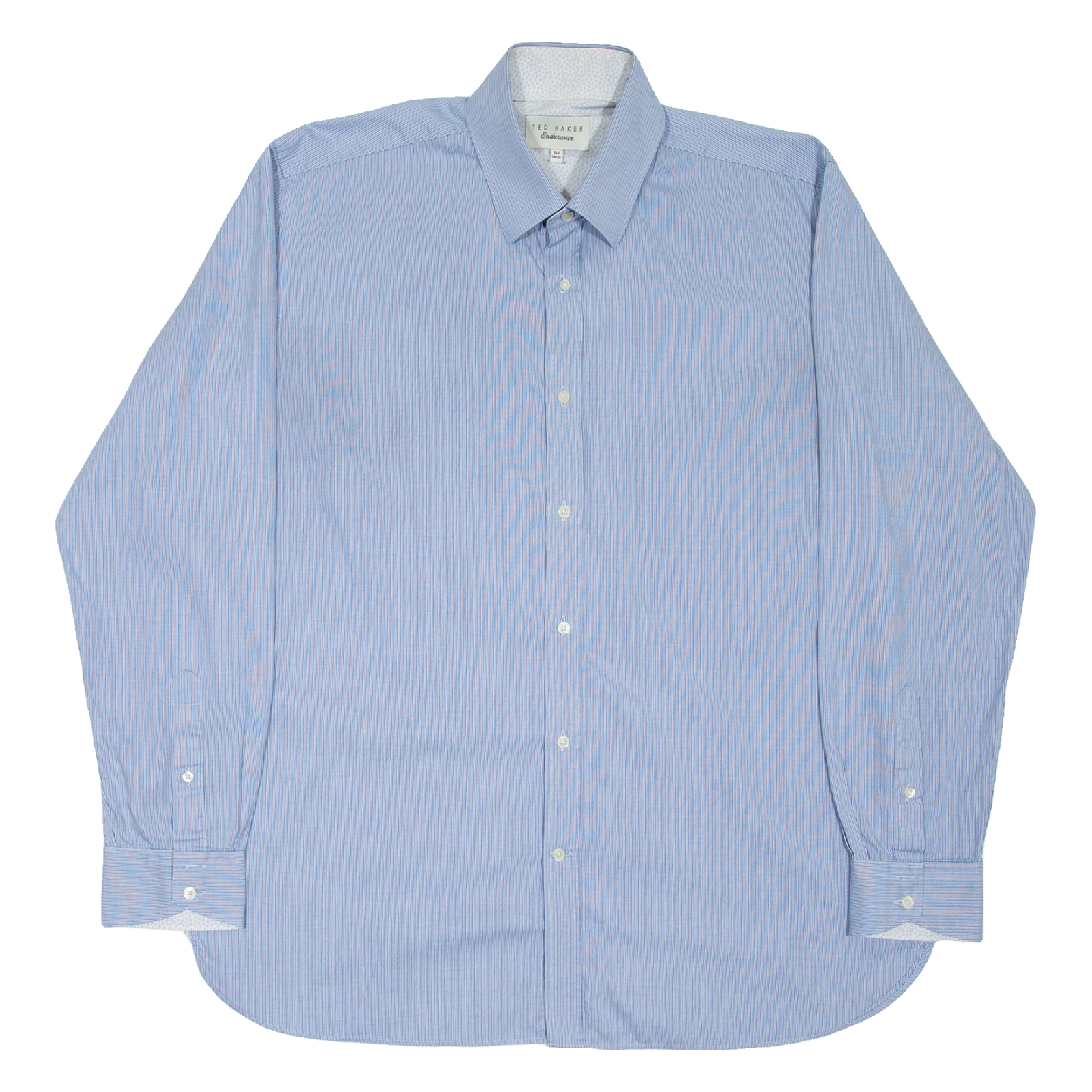 TED BAKER Mens Shirt Blue Pinstripe Long Sleeve XL Refurbished - N/A refurbished available on Cerqular