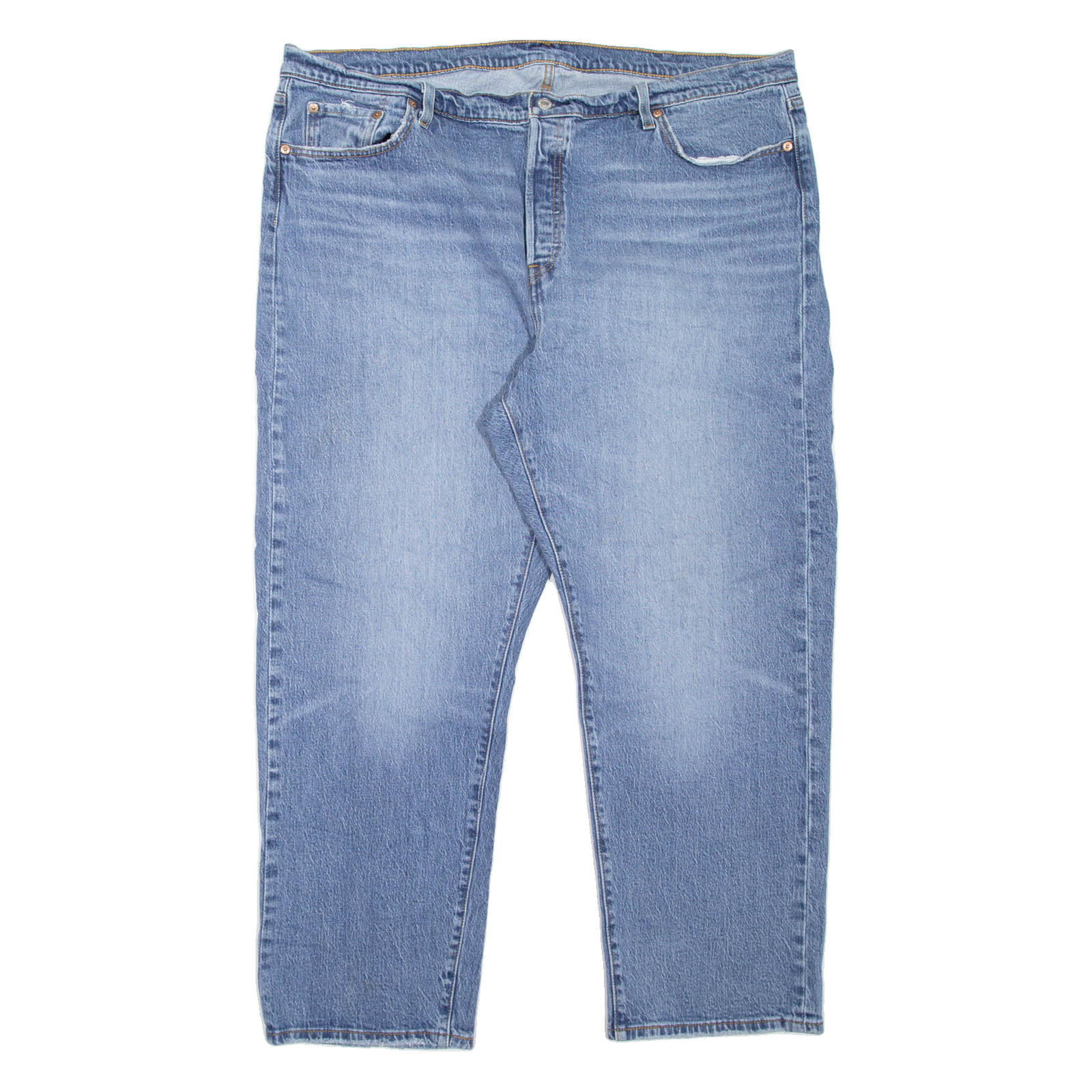LEVI'S 501 Jeans Womens Blue Regular Straight Stone Wash W43 L28 Refurbished - N/A refurbished available on Cerqular
