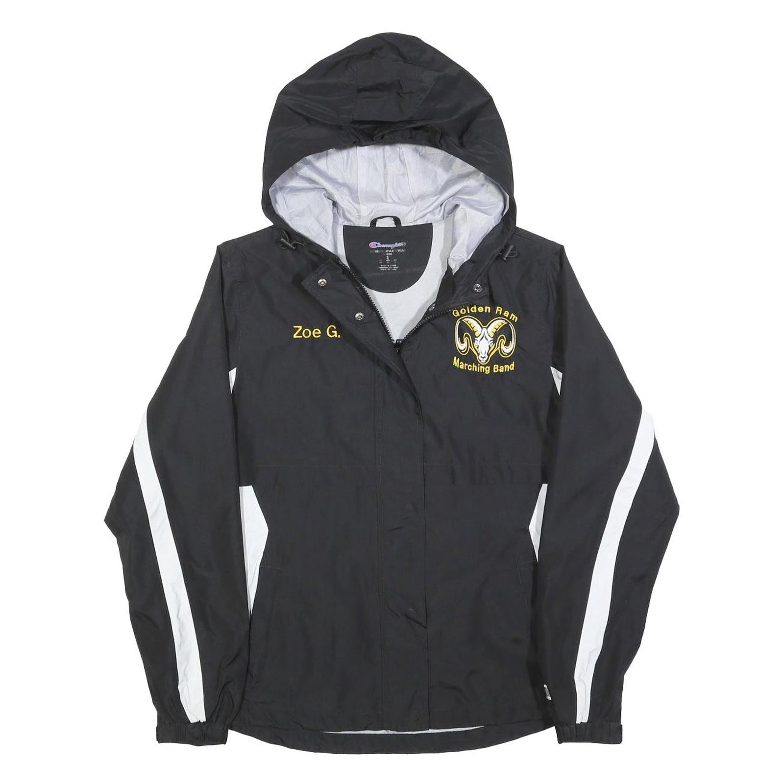 CHAMPION Womens Black & White Golden Ram Marching Band Windbreaker Jacket S Refurbished - N/A refurbished available on Cerqular
