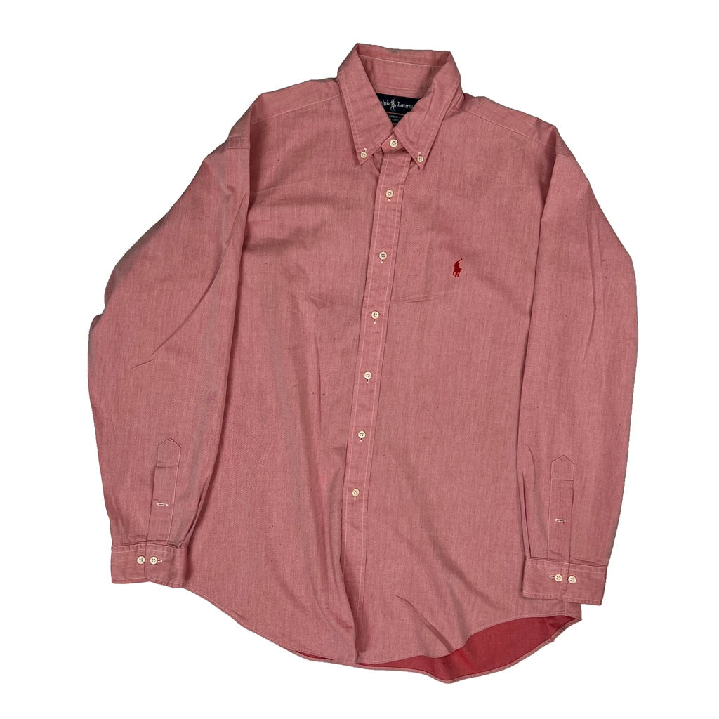 Yarmouth Ralph Lauren Shirt - Large Red Cotton Refurbished - Thrifted (note: this is a term often used to describe second- refurbished available on Cerqular