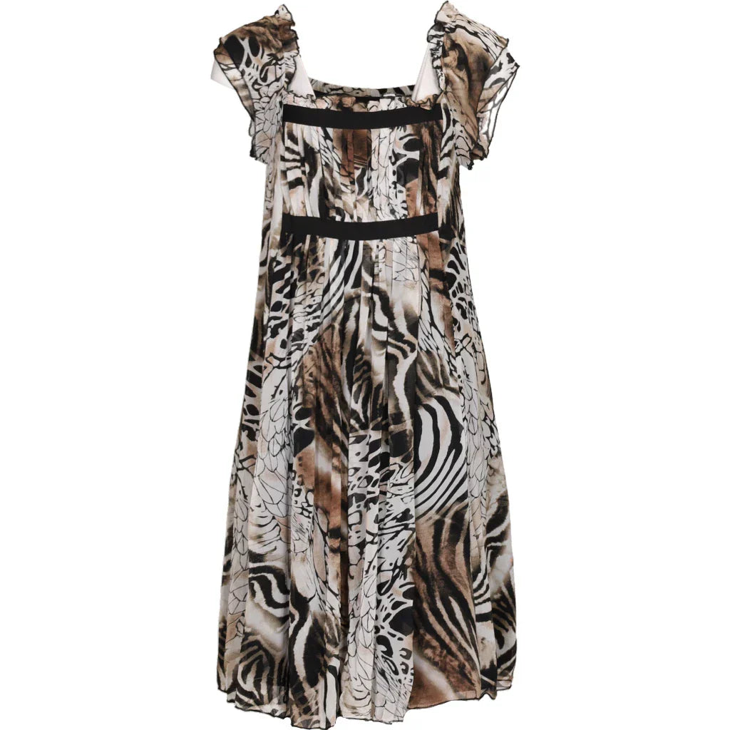 Unbranded Animal print Mini Dress - Large Brown Polyester Refurbished - Thrifted (note: this is a term often used to describe second- refurbished available on Cerqular